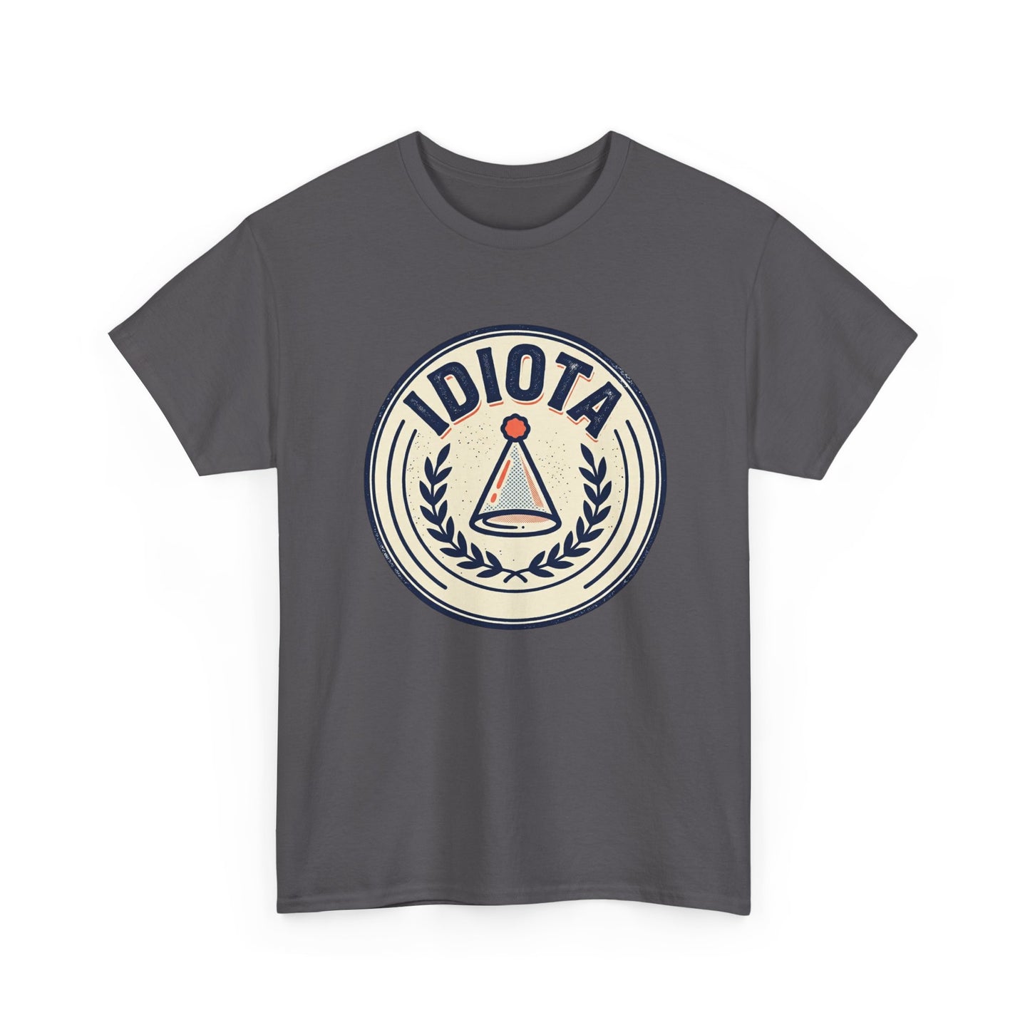 Idiota Crest T-Shirt — Vintage Emblem Graphic Tee