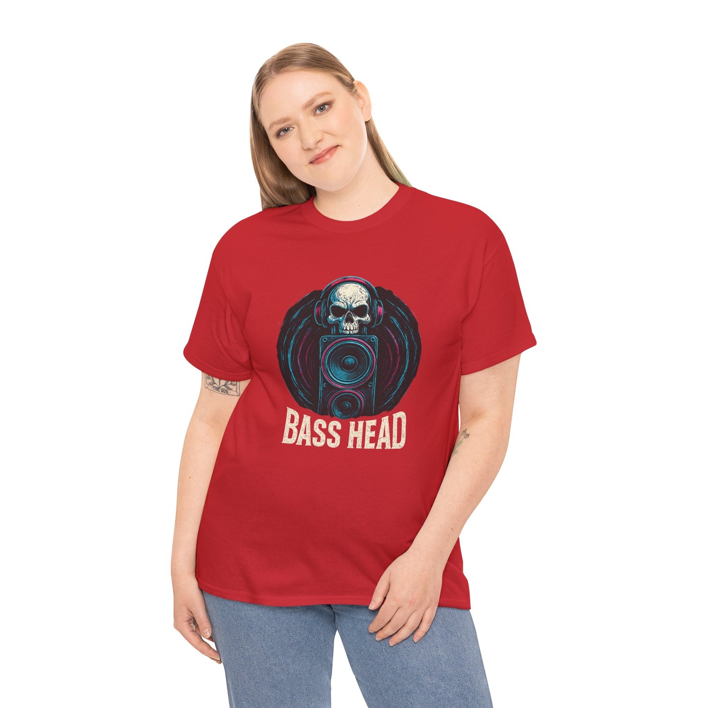 Bass Head Skull T-Shirt — Graphic DJ Speaker Tee