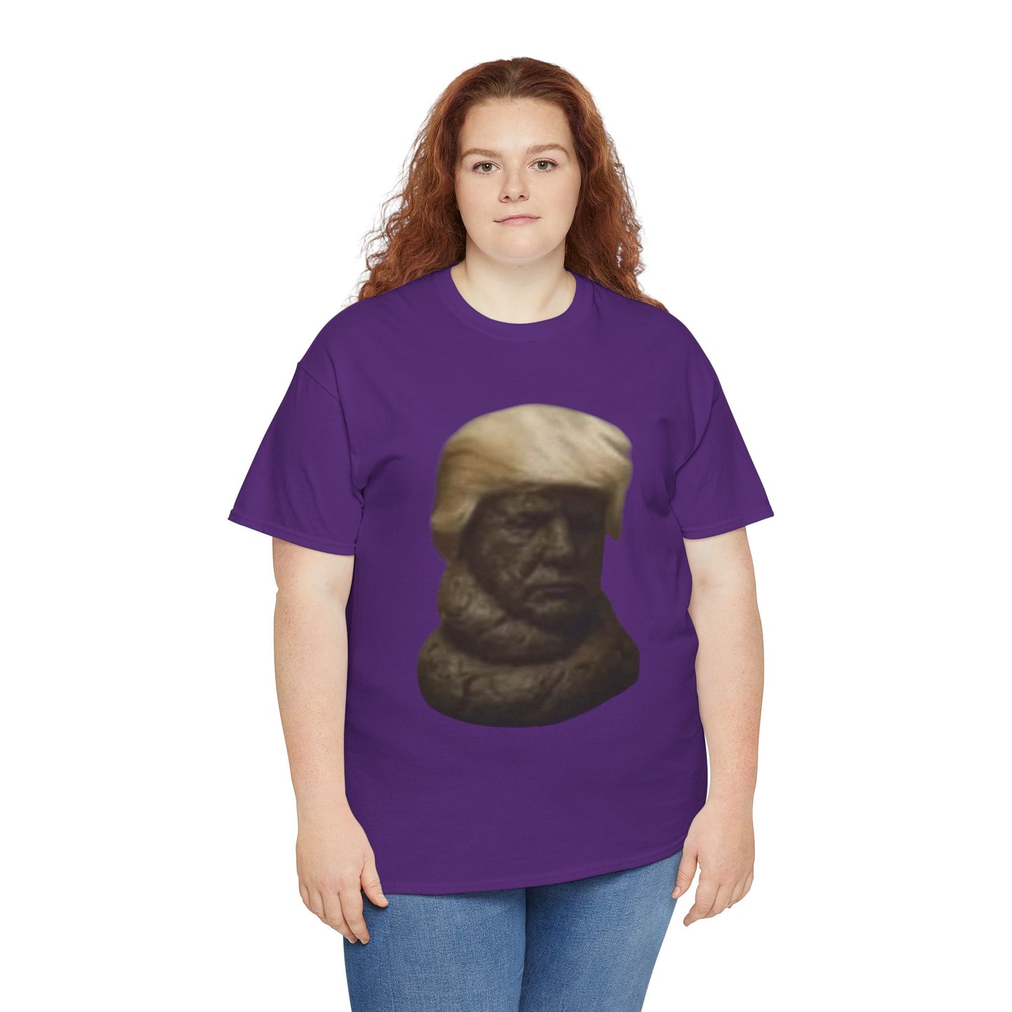 Graphic Tee — Bronze Bust Illustration T‑Shirt