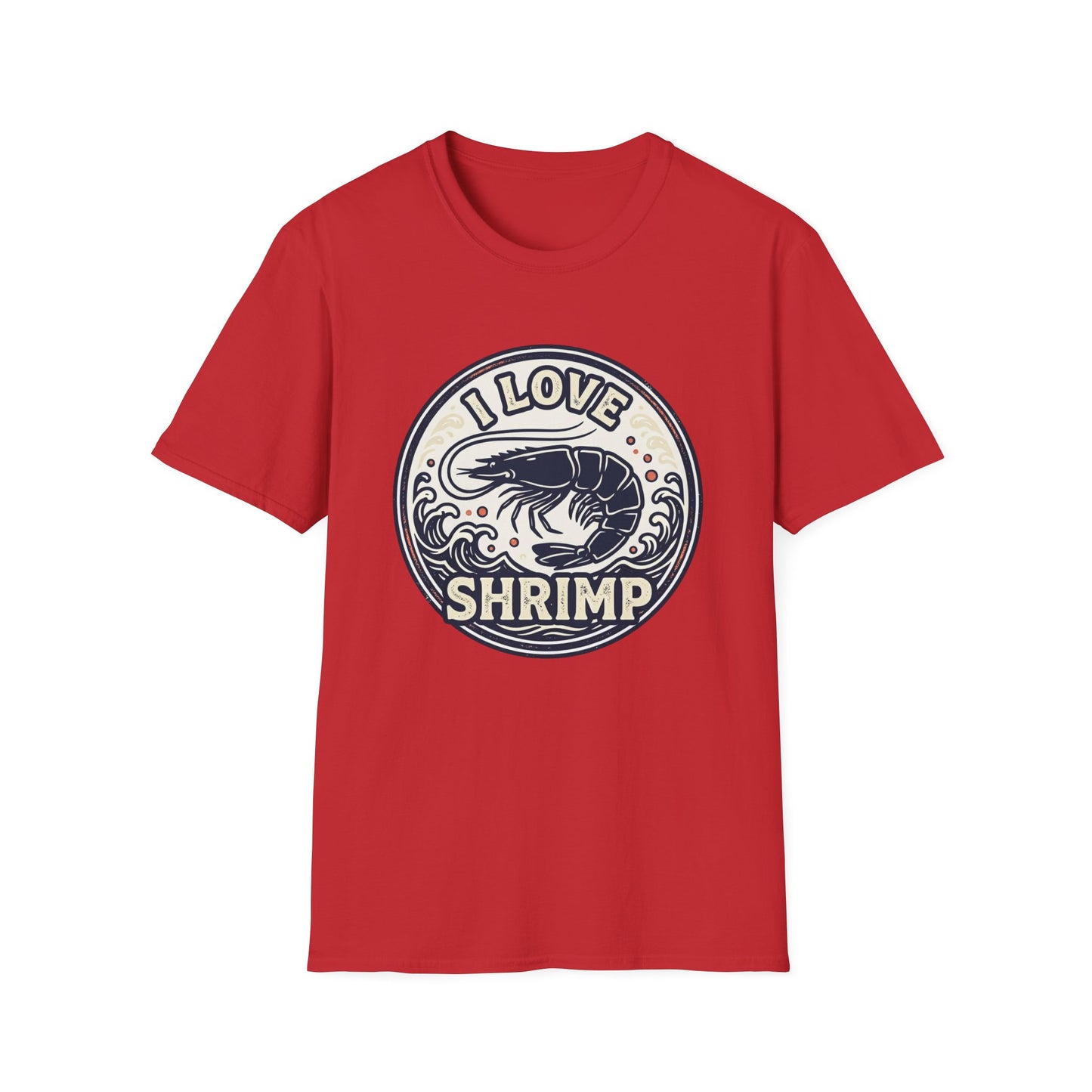 I Love Shrimp T-Shirt — Retro Seafood Crew Tee