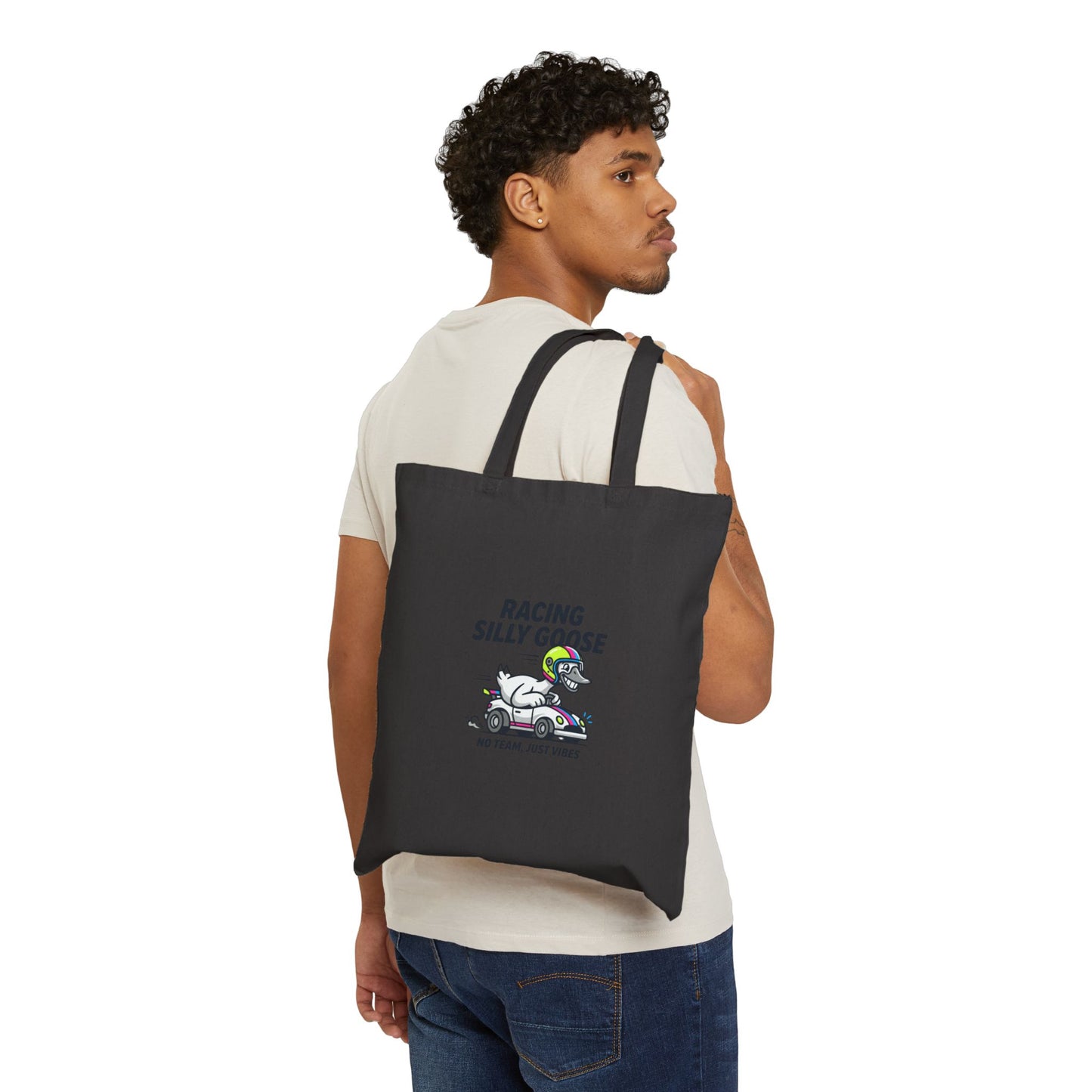 Racing Silly Goose Tote | motorsport parody, checkered race day