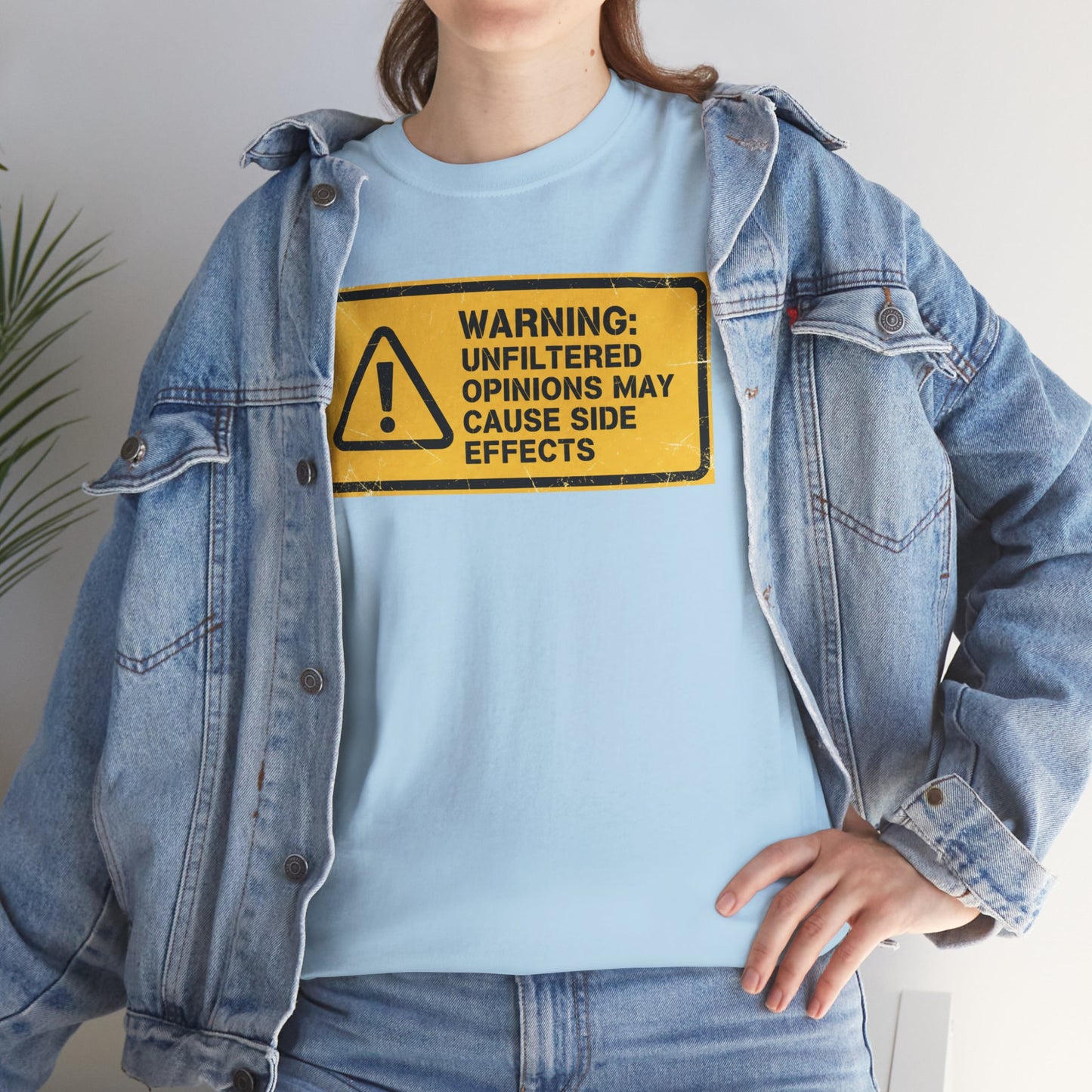 T-Shirt — "Warning: Unfiltered Opinions May Cause Side Effects" Graphic Tee