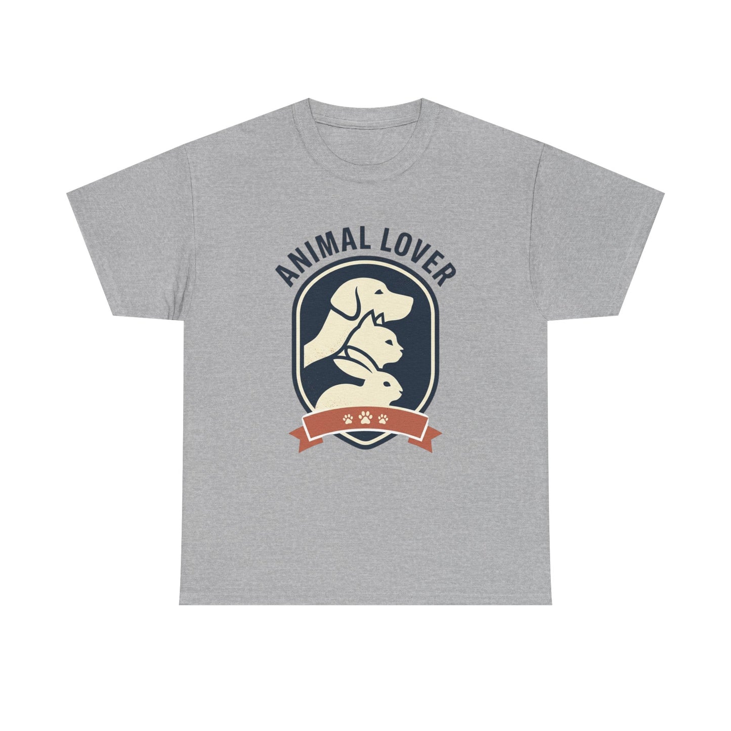 Animal Lover T-Shirt — Retro Pet Badge Tee (Dogs & Cats)