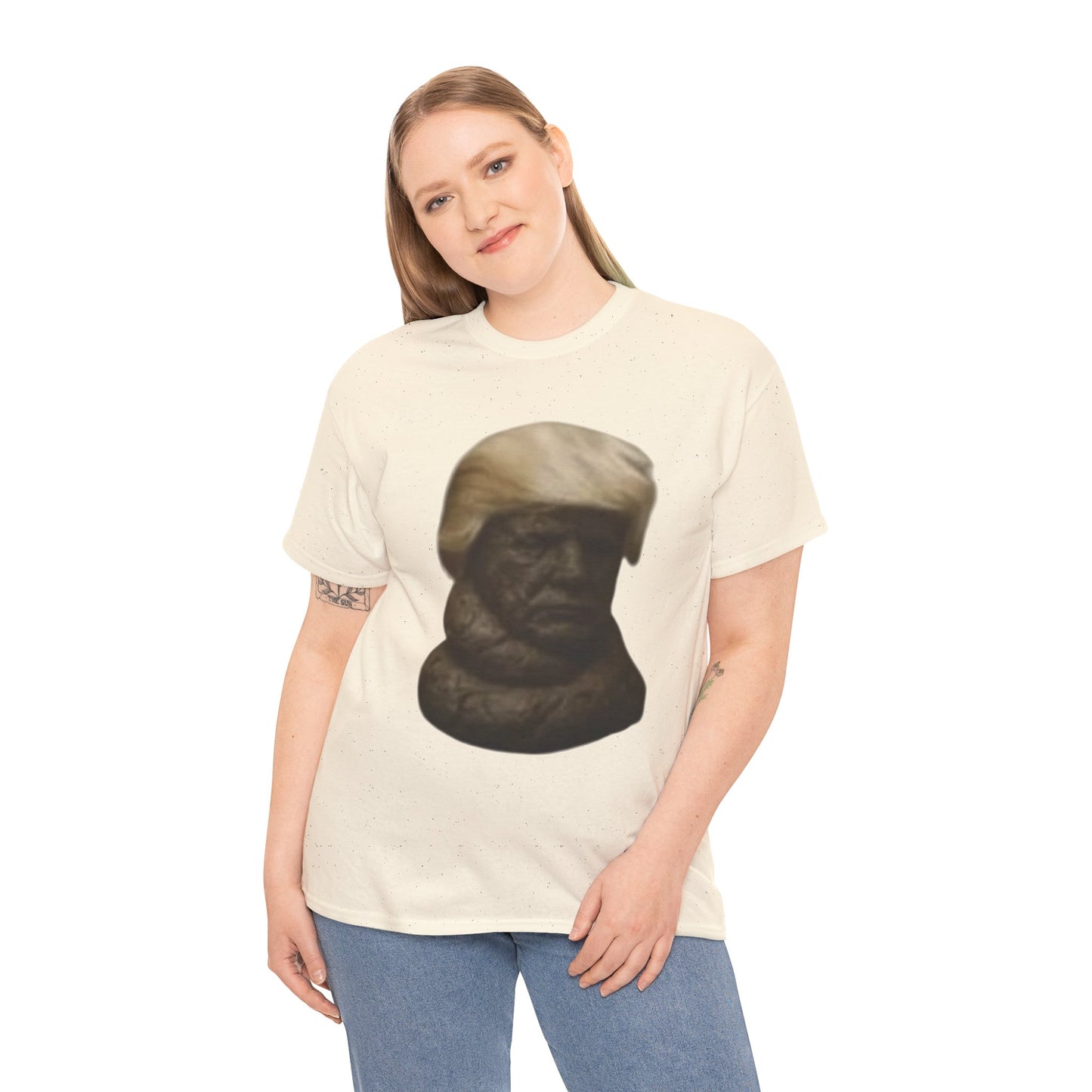 Graphic Tee — Bronze Bust Illustration T‑Shirt