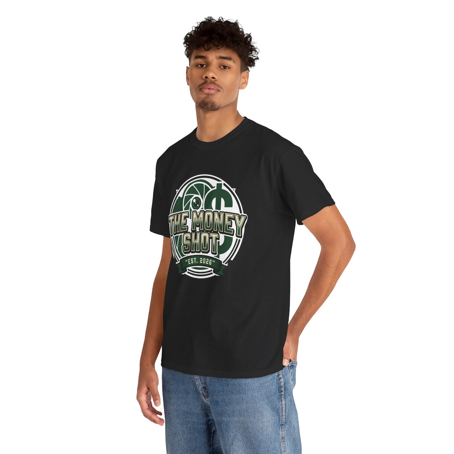 The Money Shot Graphic Tee — Retro Dollar Logo T-Shirt