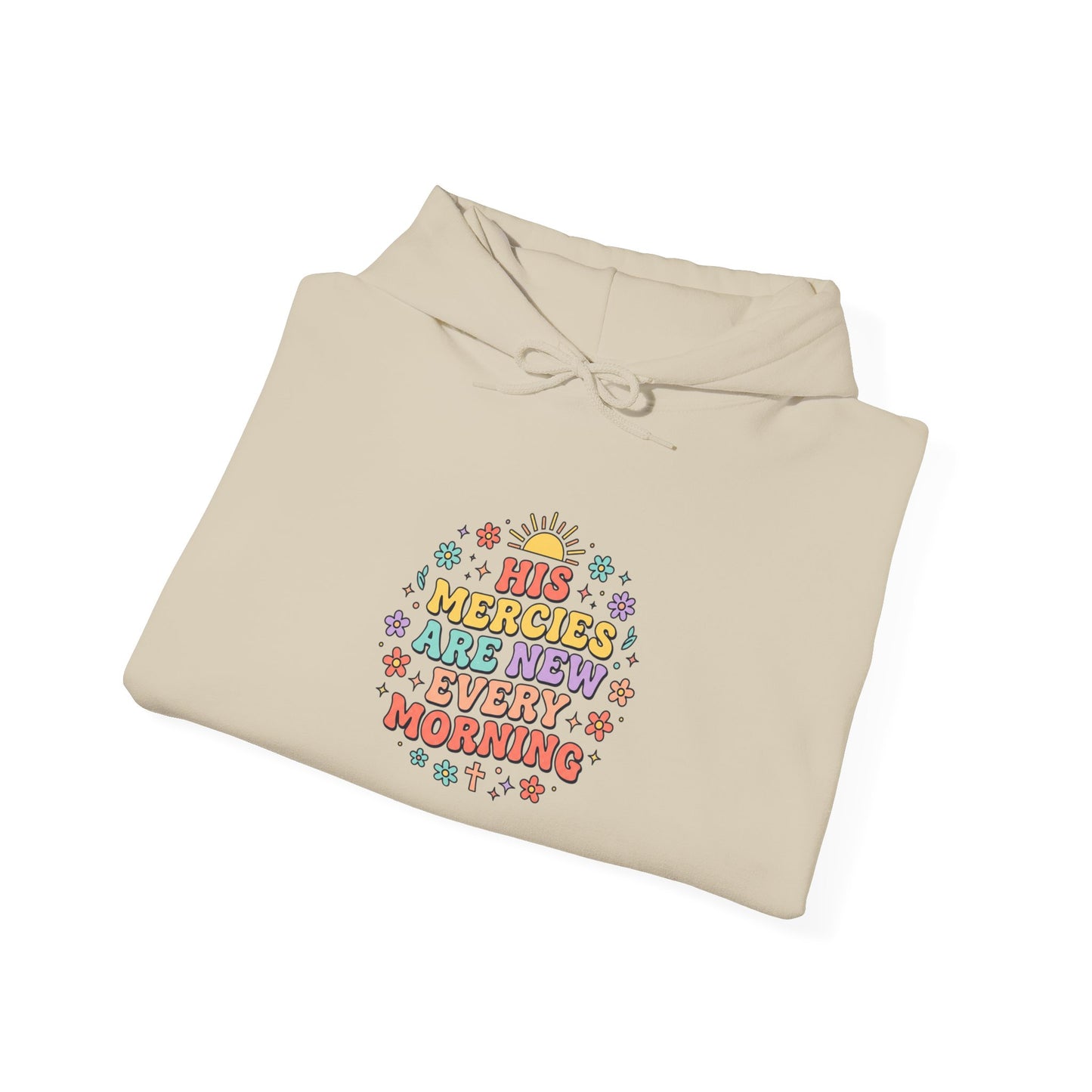 Uplifted Faith Floral Scripture Hoodie | Christian Encouragement, Pastel Groovy