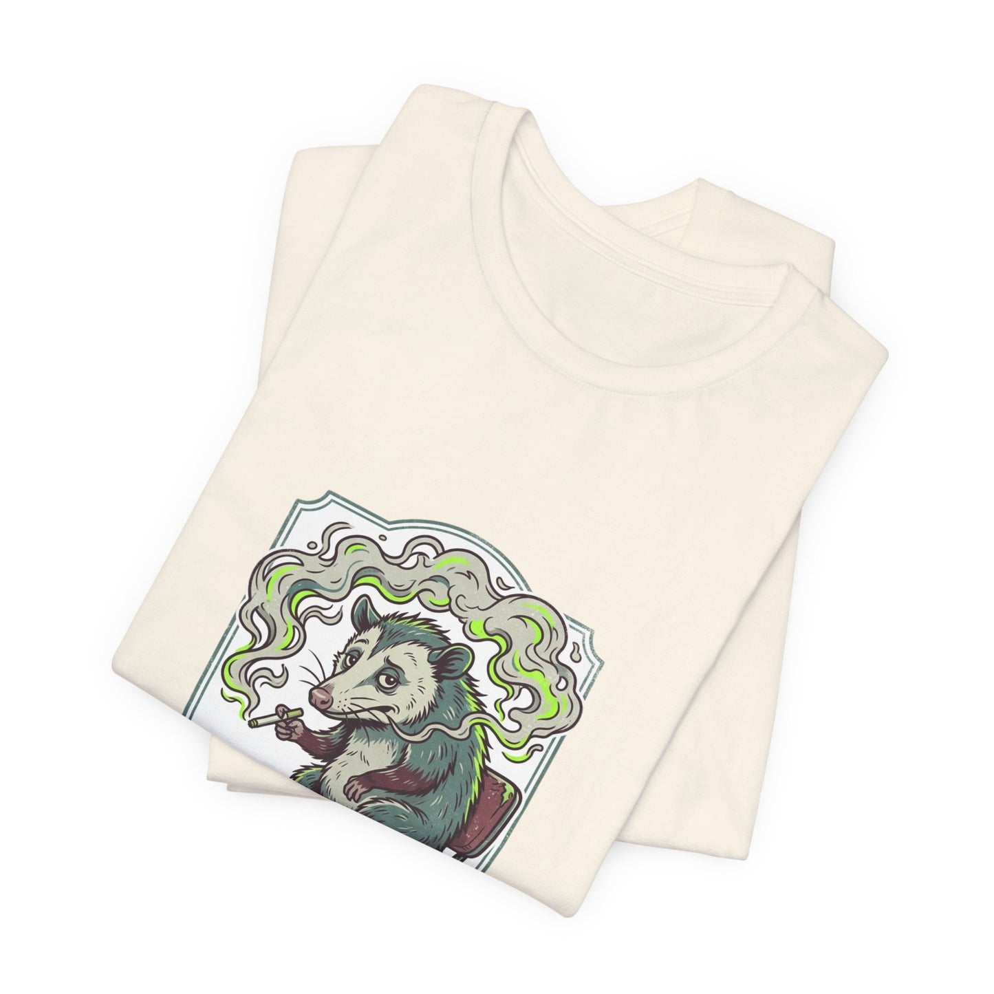Terrible Life Choices opossum smoking Tee | absurdist, ironic animal
