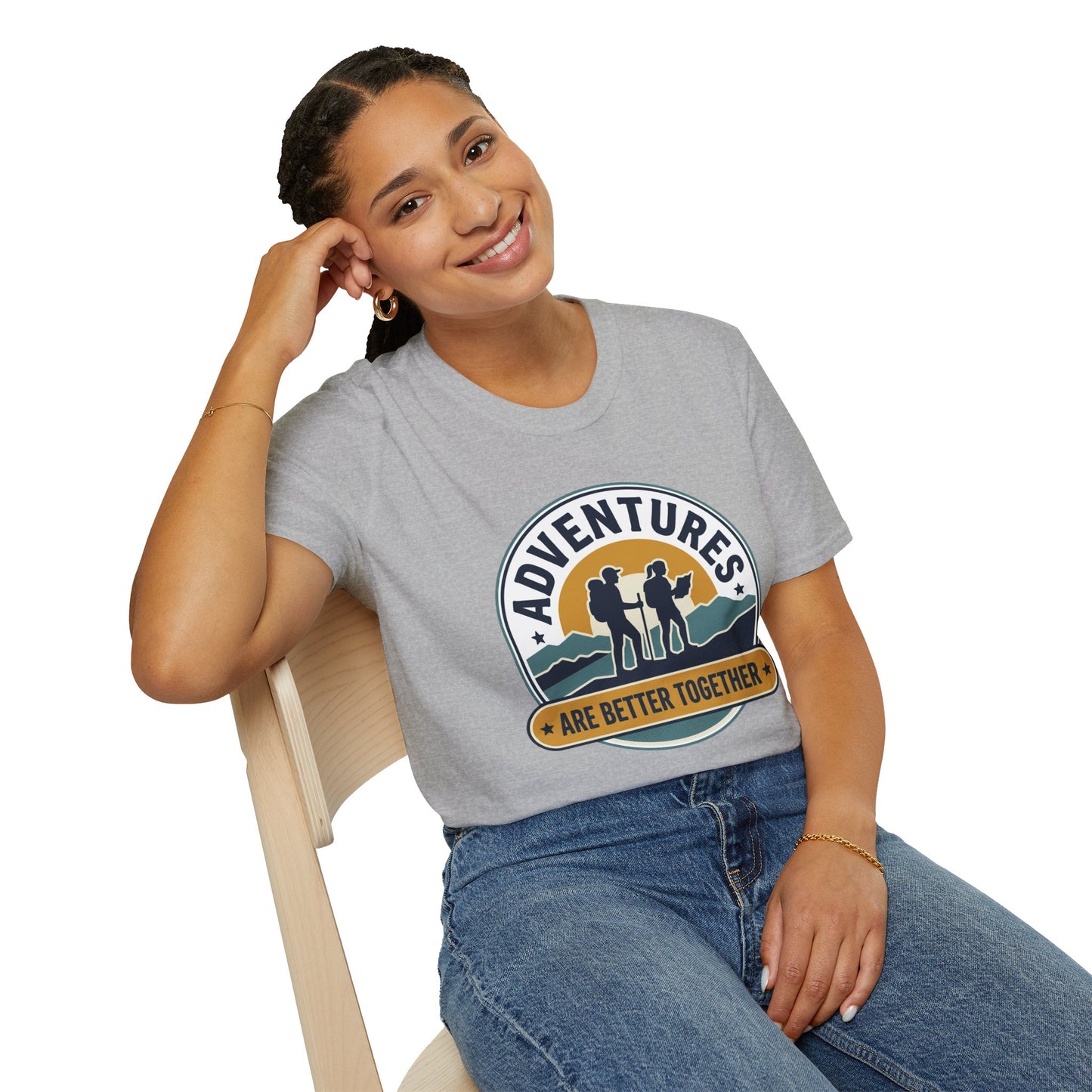 Adventures Are Better Together T-Shirt — Couples Hiking Outdoor Graphic Tee