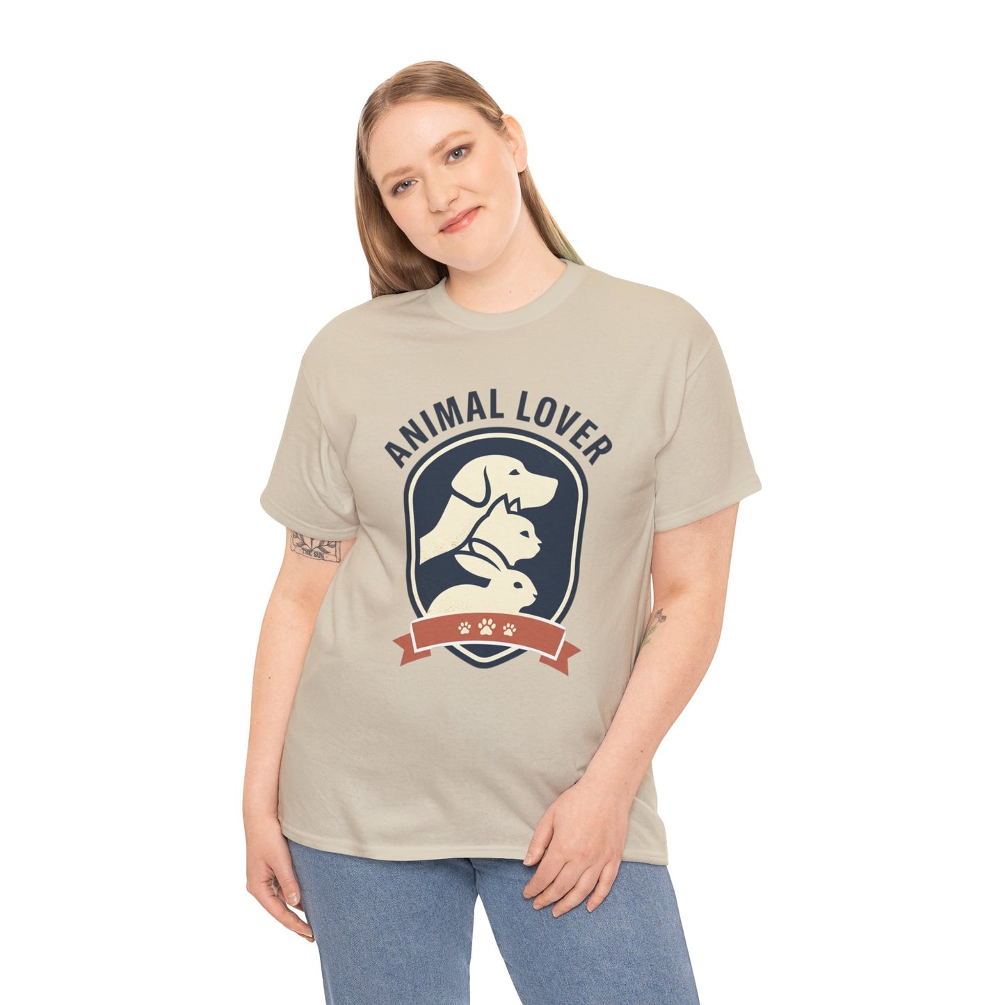 Animal Lover T-Shirt — Retro Pet Badge Tee (Dogs & Cats)