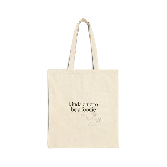 kinda chic to be a foodie Tote | minimalist foodie tote