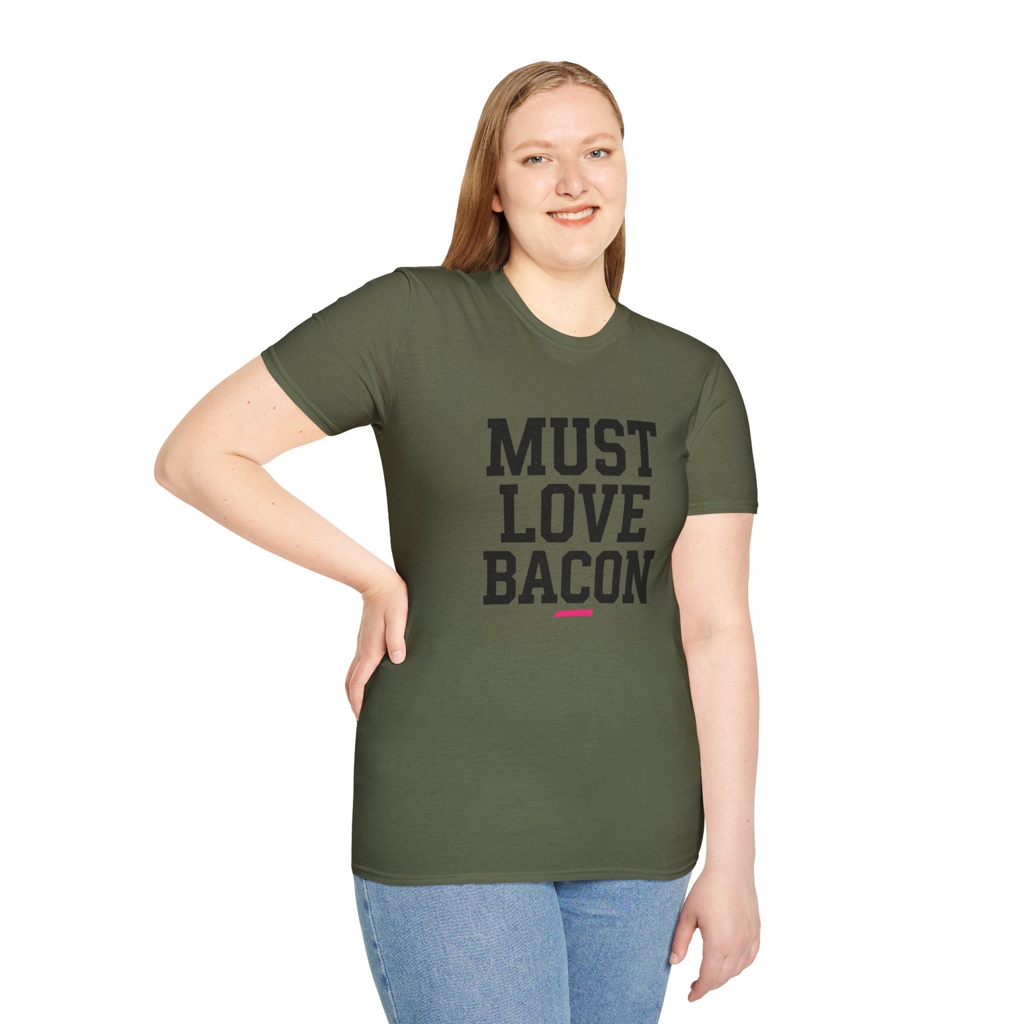 Must Love Bacon T-Shirt — Funny Food Lover Tee for Bacon Fans