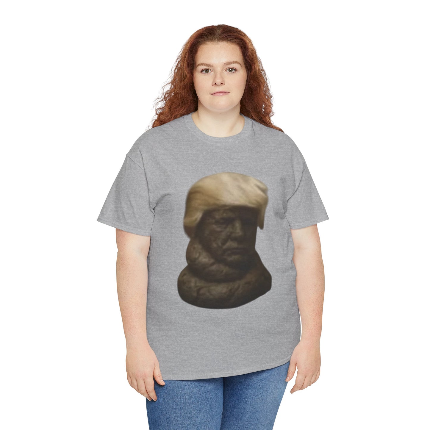 Graphic Tee — Bronze Bust Illustration T‑Shirt