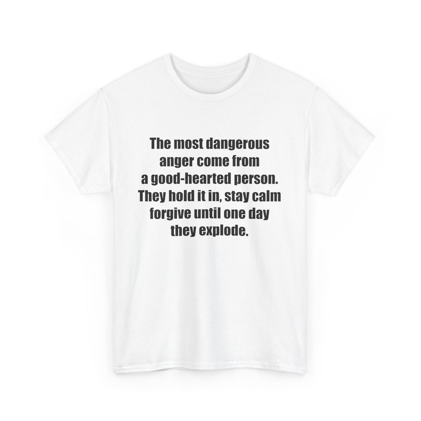 Inspirational Quote Unisex Heavy Cotton Tee - Stay Calm, Forgive Until They Explode
