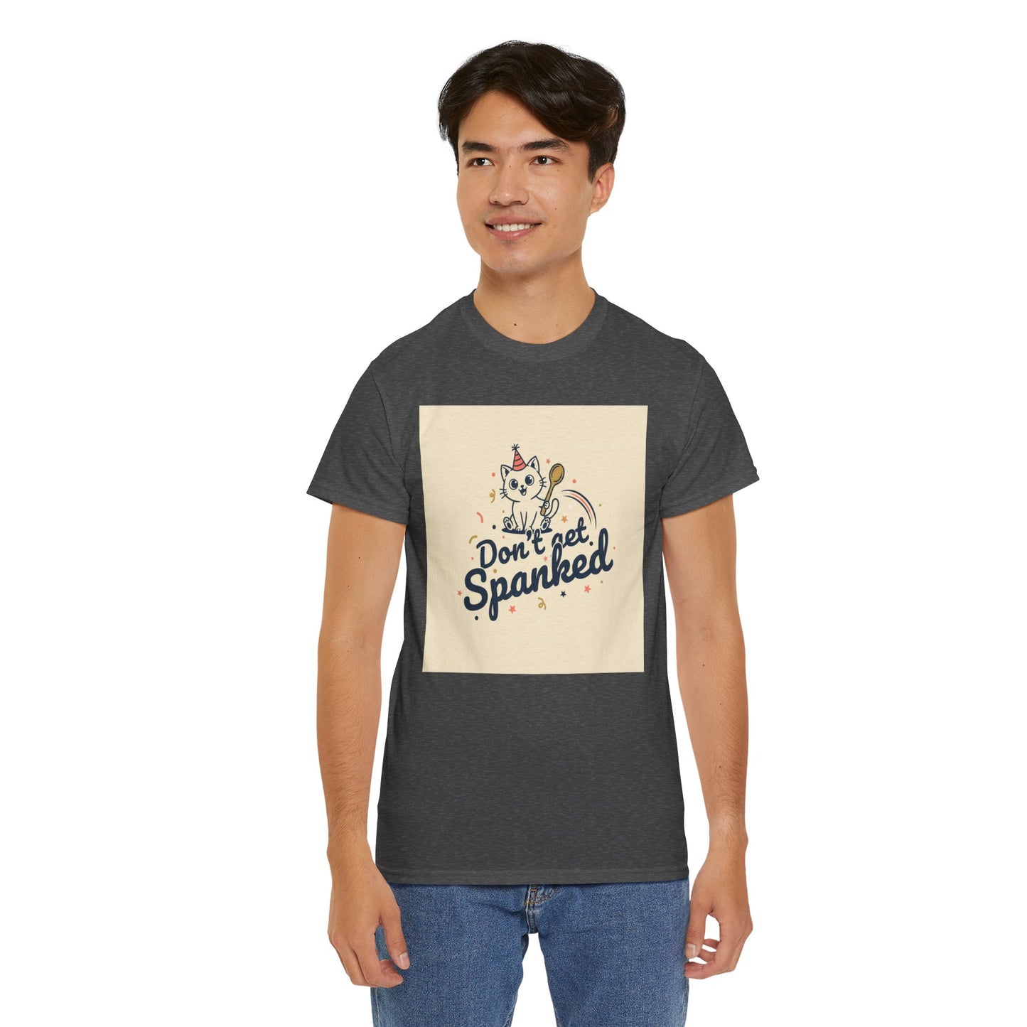 Don’t Get Spanked Cat Tee — Cute Retro Kitten Graphic T-Shirt Printify