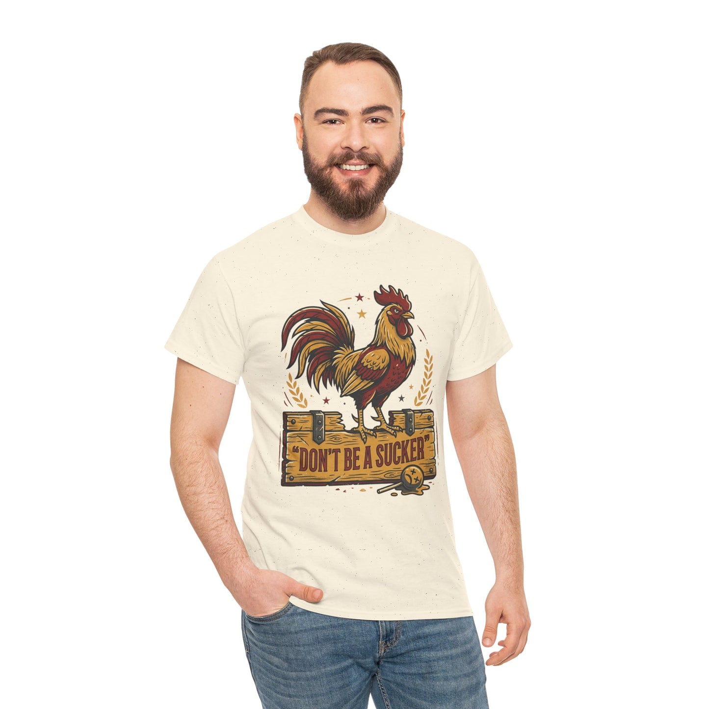 Rooster 'Don't Be a Sucker' Graphic Tee Printify
