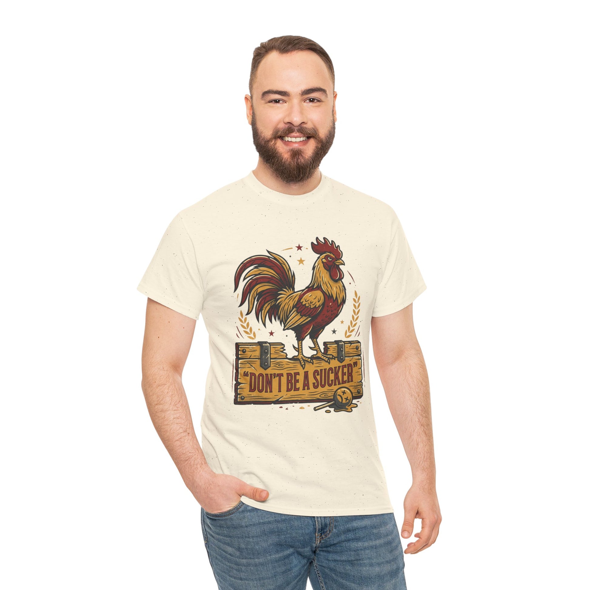 Rooster 'Don't Be a Sucker' Graphic Tee Printify
