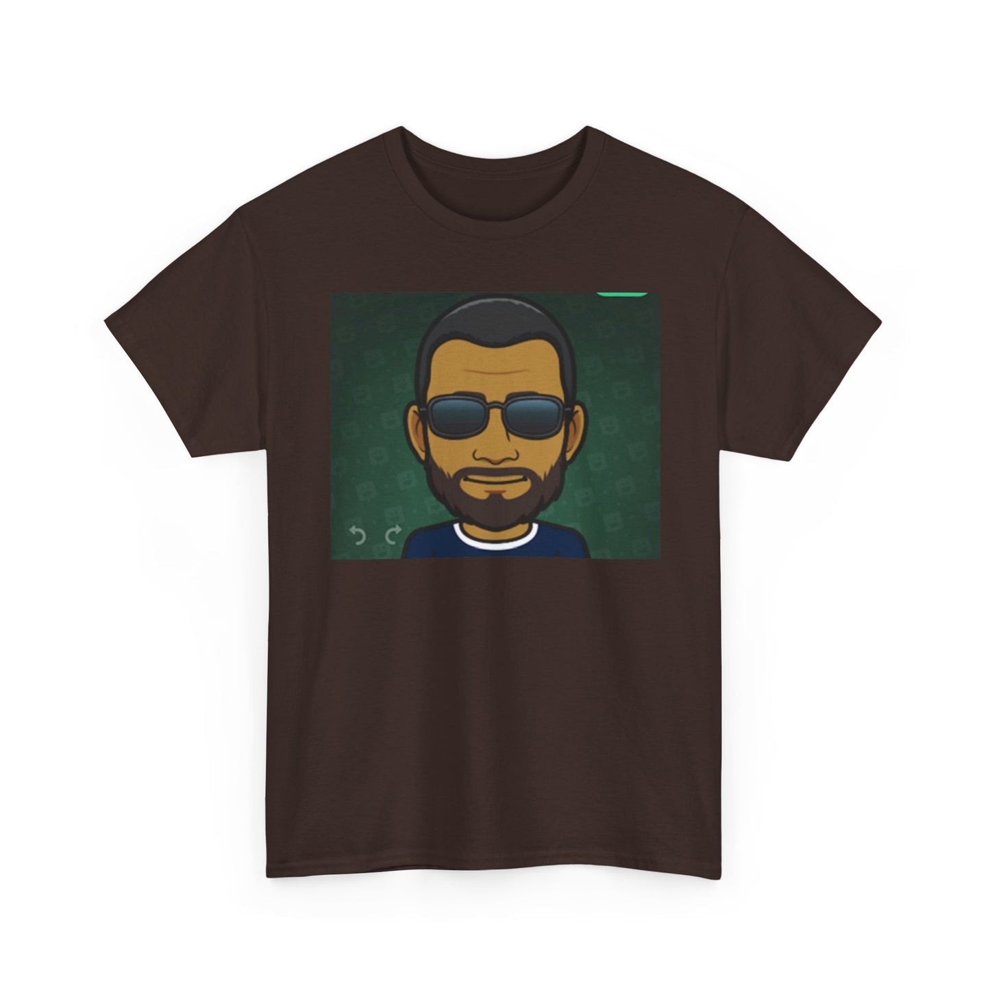 Bitmoji Portrait Tee — Cool Sunglasses Avatar Graphic T-Shirt Printify