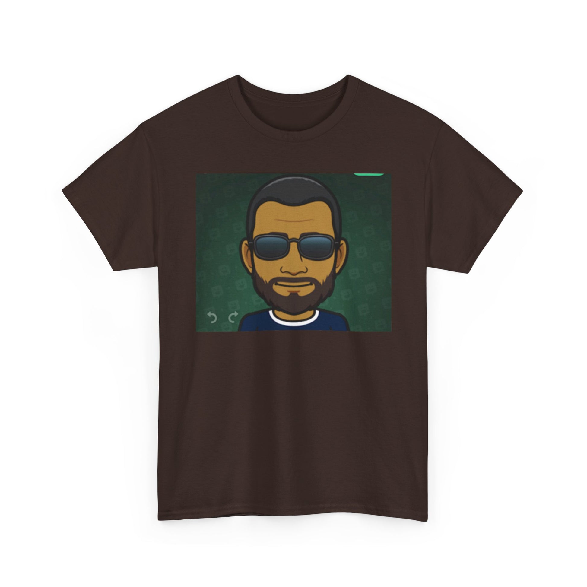 Bitmoji Portrait Tee — Cool Sunglasses Avatar Graphic T-Shirt Printify