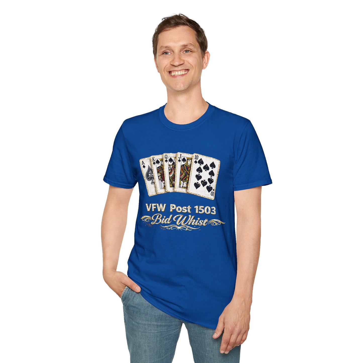 Bid Whist Playing Cards Tee — VFW Post 1503 Card Game T-Shirt