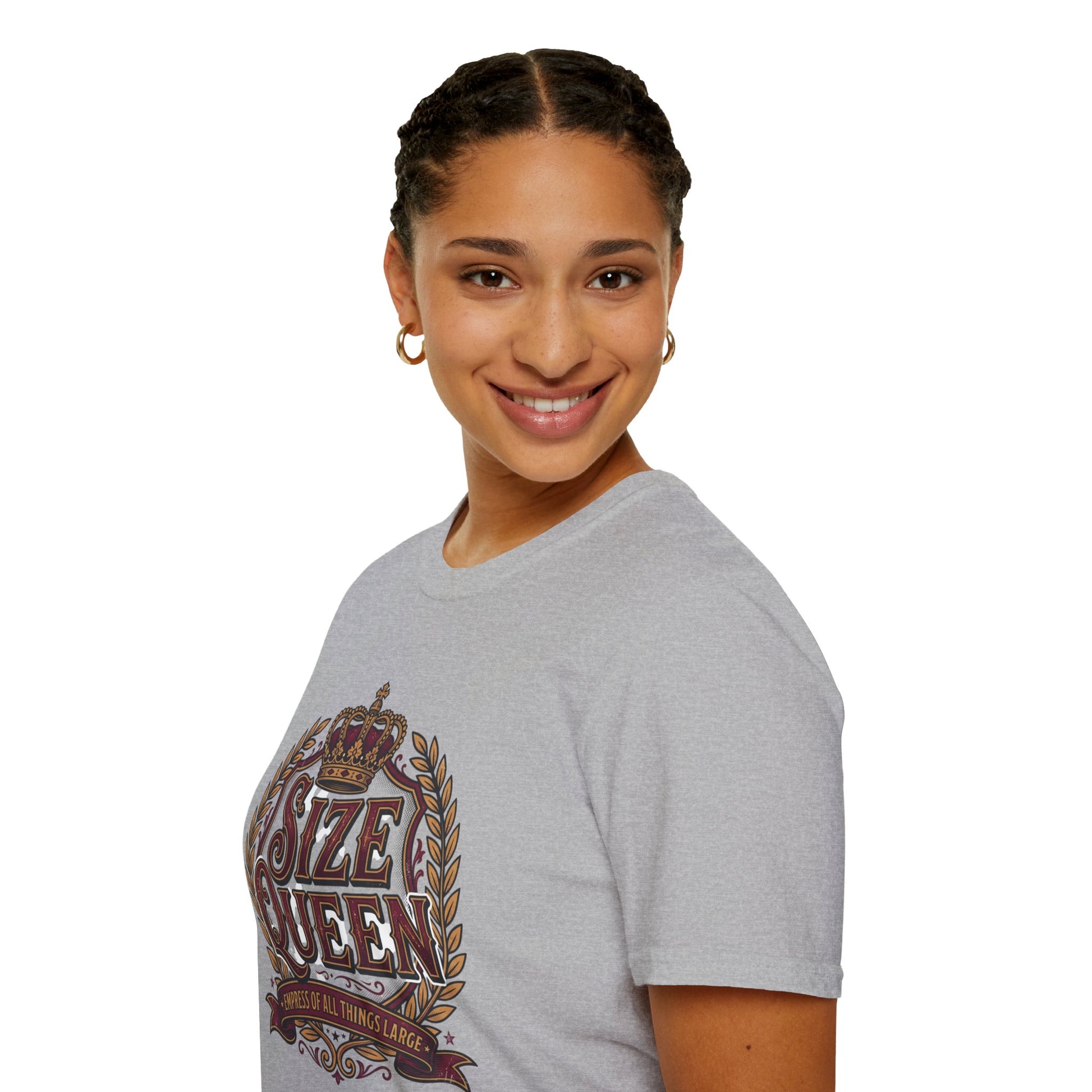 Size Queen T‑Shirt — Vintage Crown Graphic Tee Printify