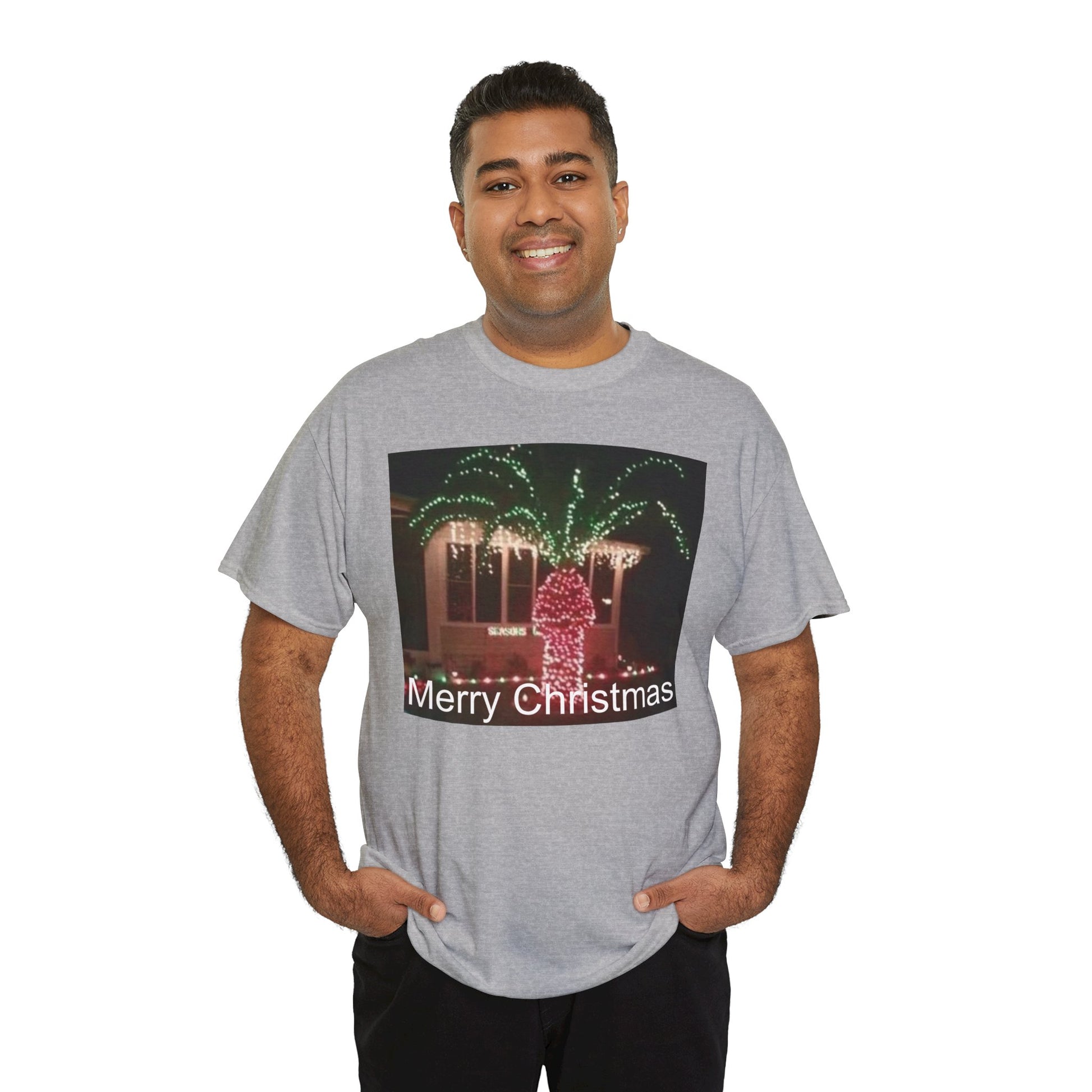 Christmas Lights Tee — 'Merry Christmas' Holiday Graphic T-Shirt Printify