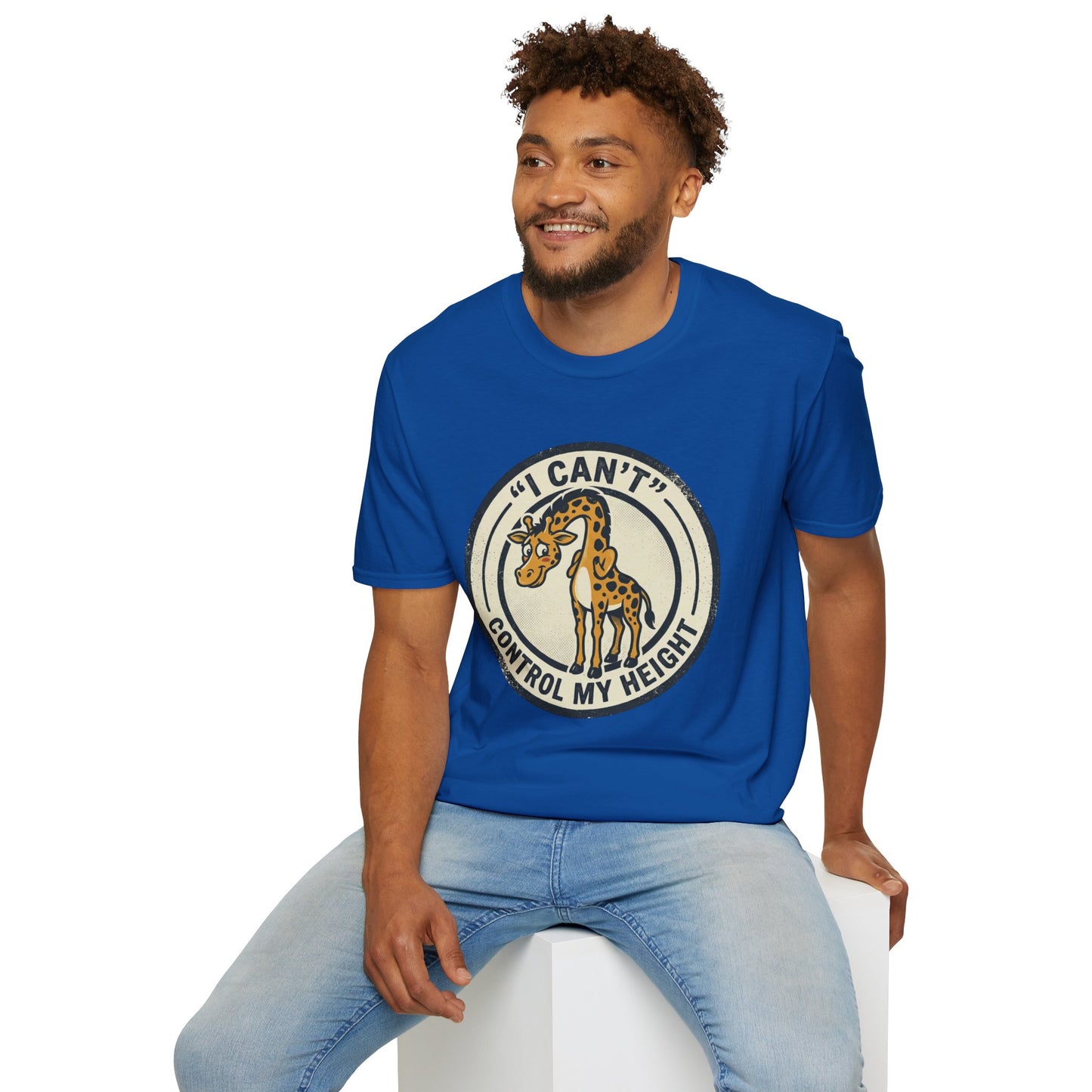 Giraffe 'I Can't Control My Height' T-Shirt