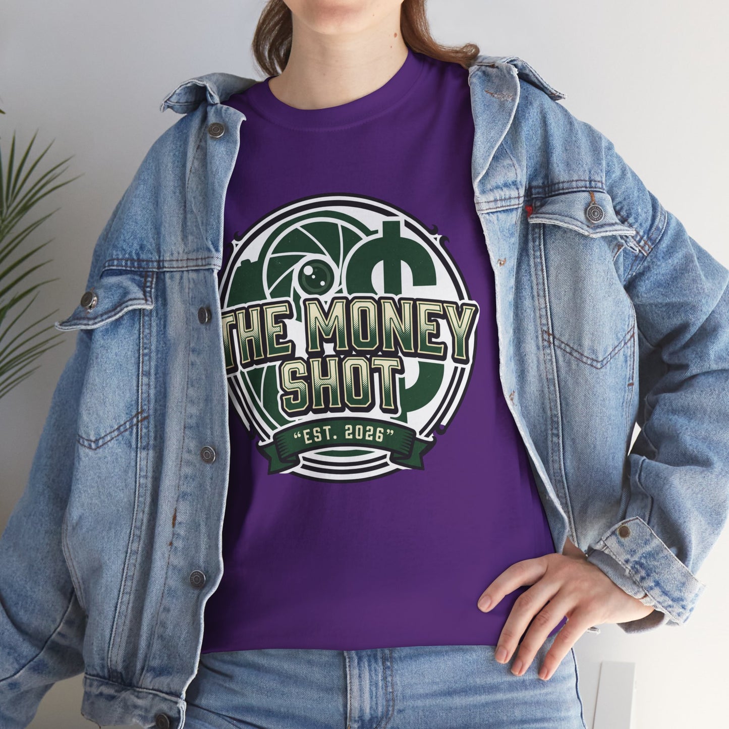 The Money Shot Graphic Tee — Retro Dollar Logo T-Shirt