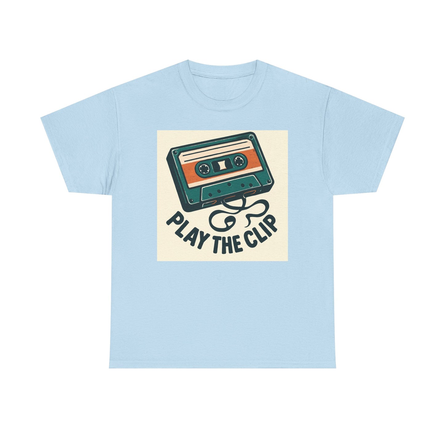Cassette Tape 'Play the Clip' T-Shirt — Retro Music Tee Printify