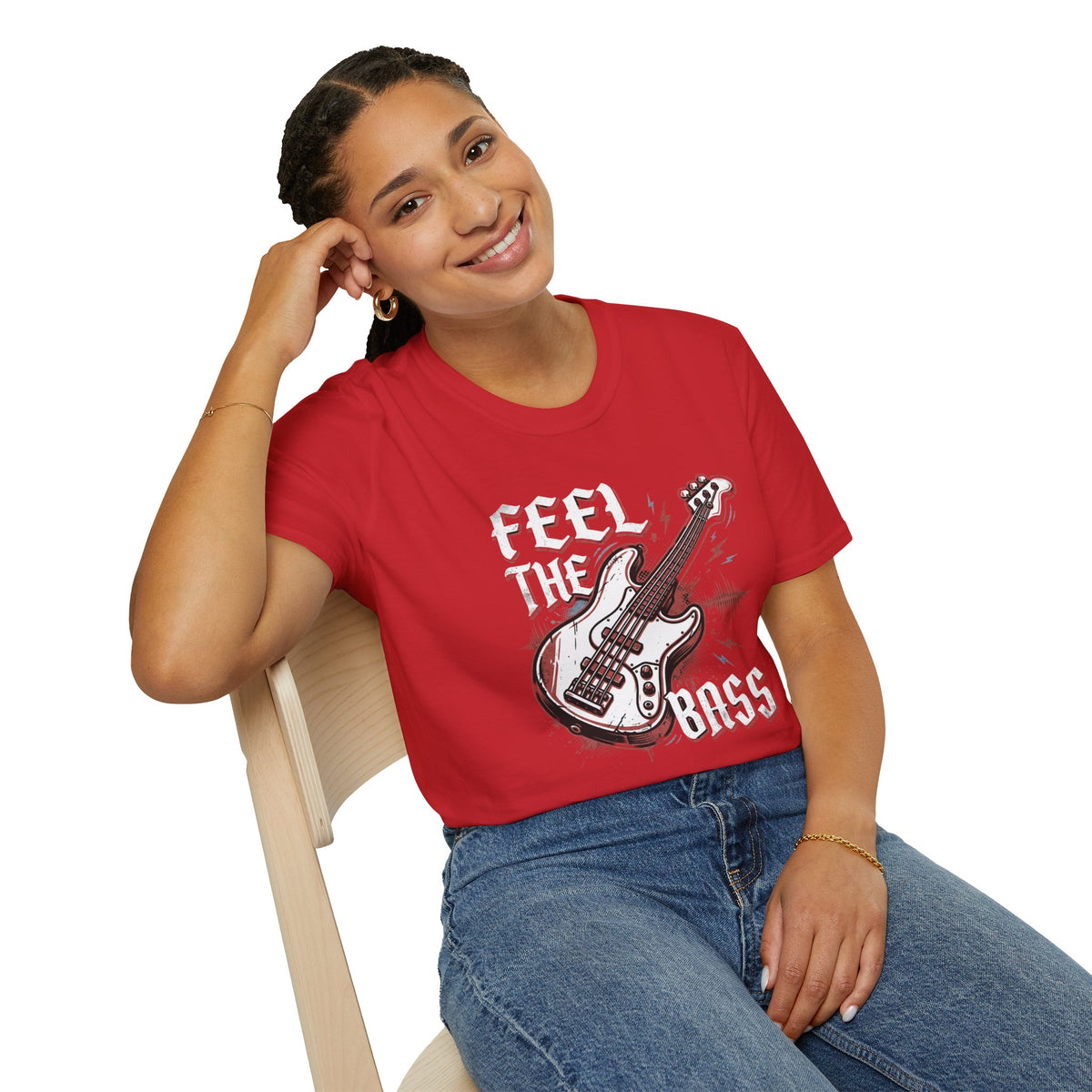 Bass Guitar Graphic T-Shirt — Rock Music Tee ("Bass Player")