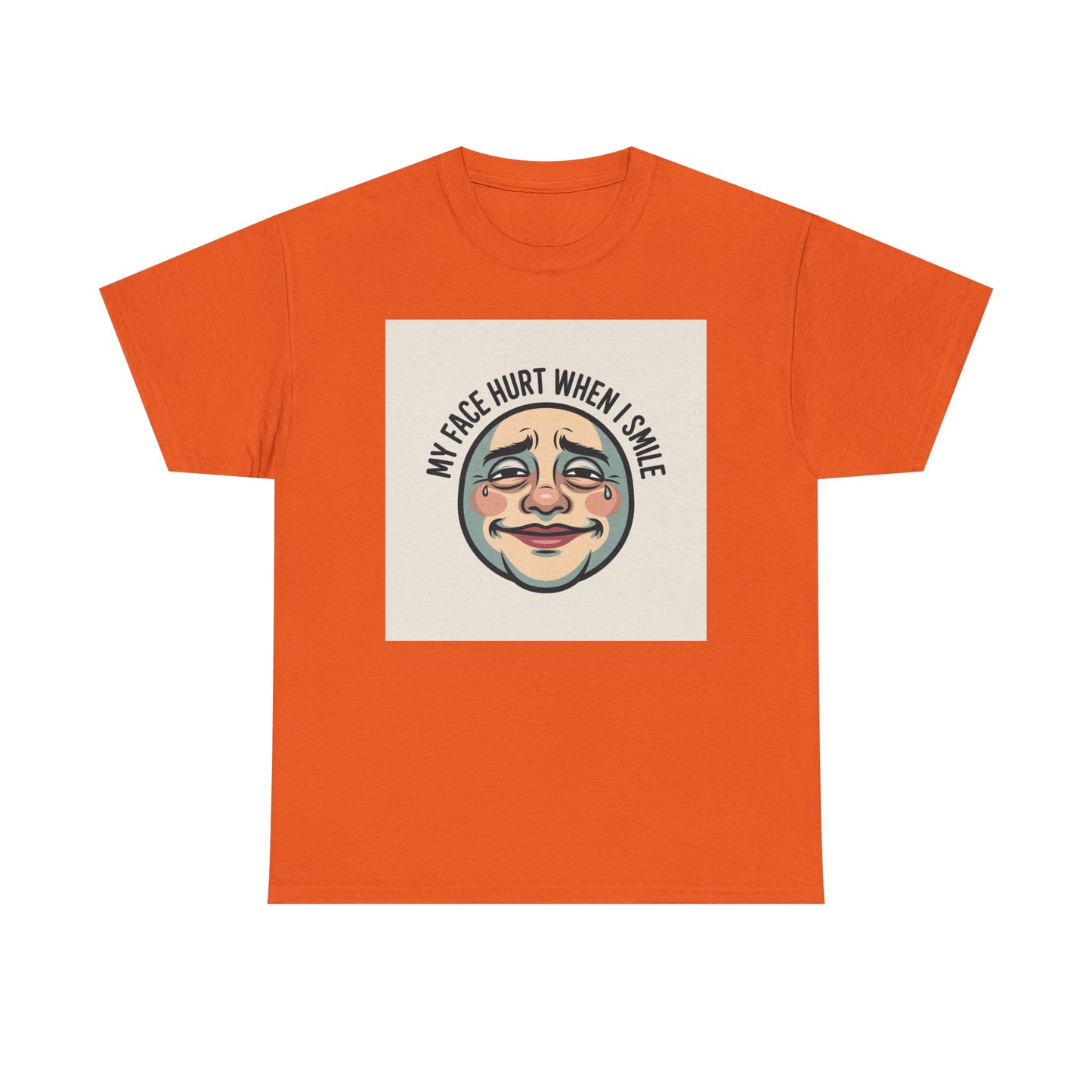 Graphic Tee — “My Face Hurt When I Smile” Vintage Sad Clown Laughing Design