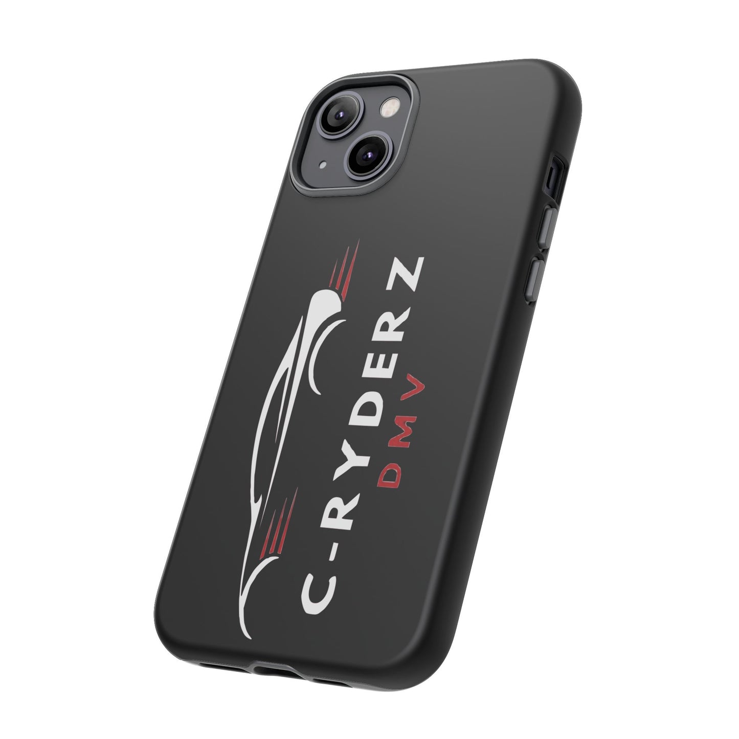 C-Ryderz DMV Black Slim Phone Case — Sporty Car Silhouette Protective Cover Printify
