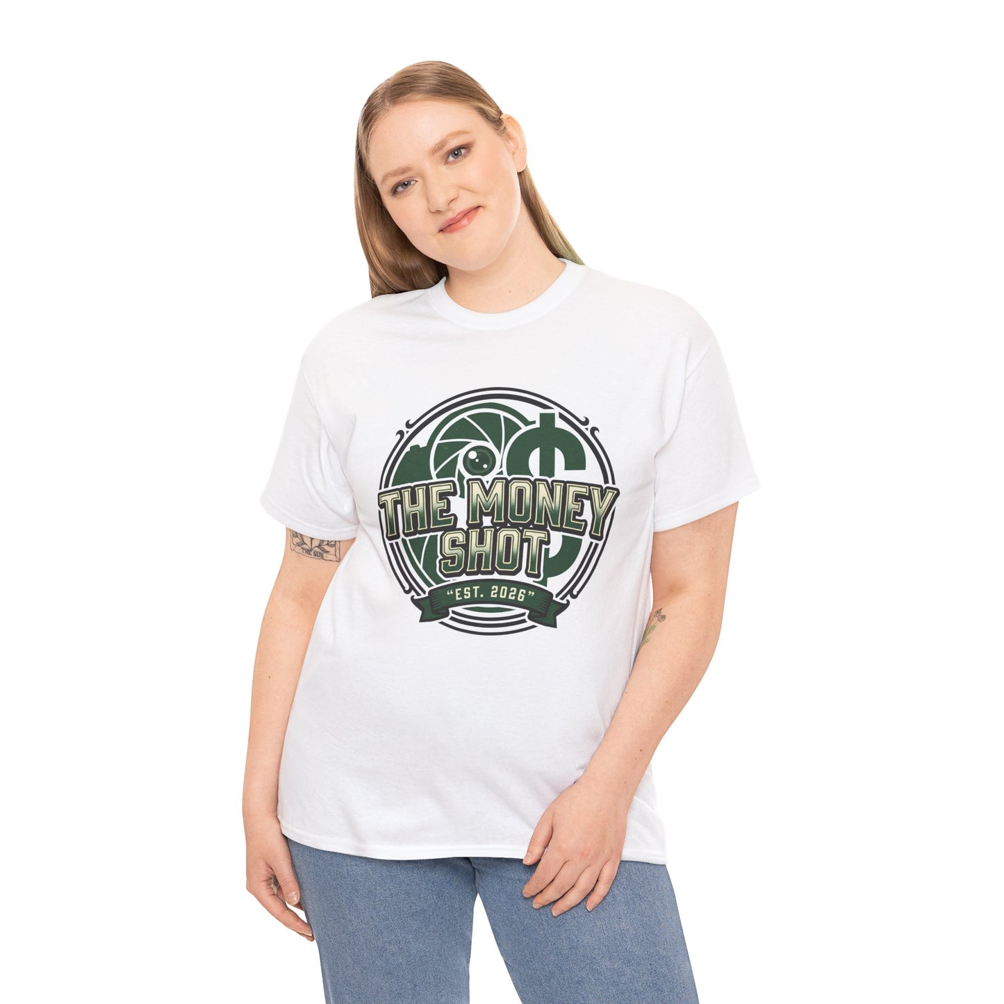 The Money Shot Graphic Tee — Retro Dollar Logo T-Shirt