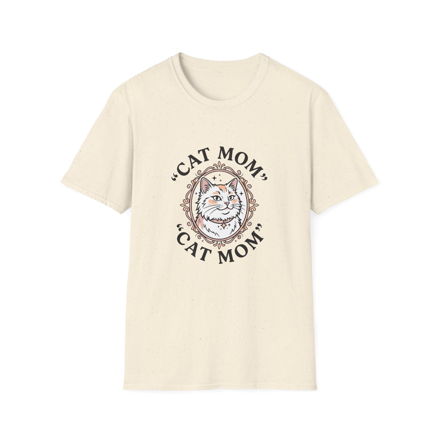 Cat Mom T-Shirt — Cute Vintage Cat Portrait Tee for Cat Lovers