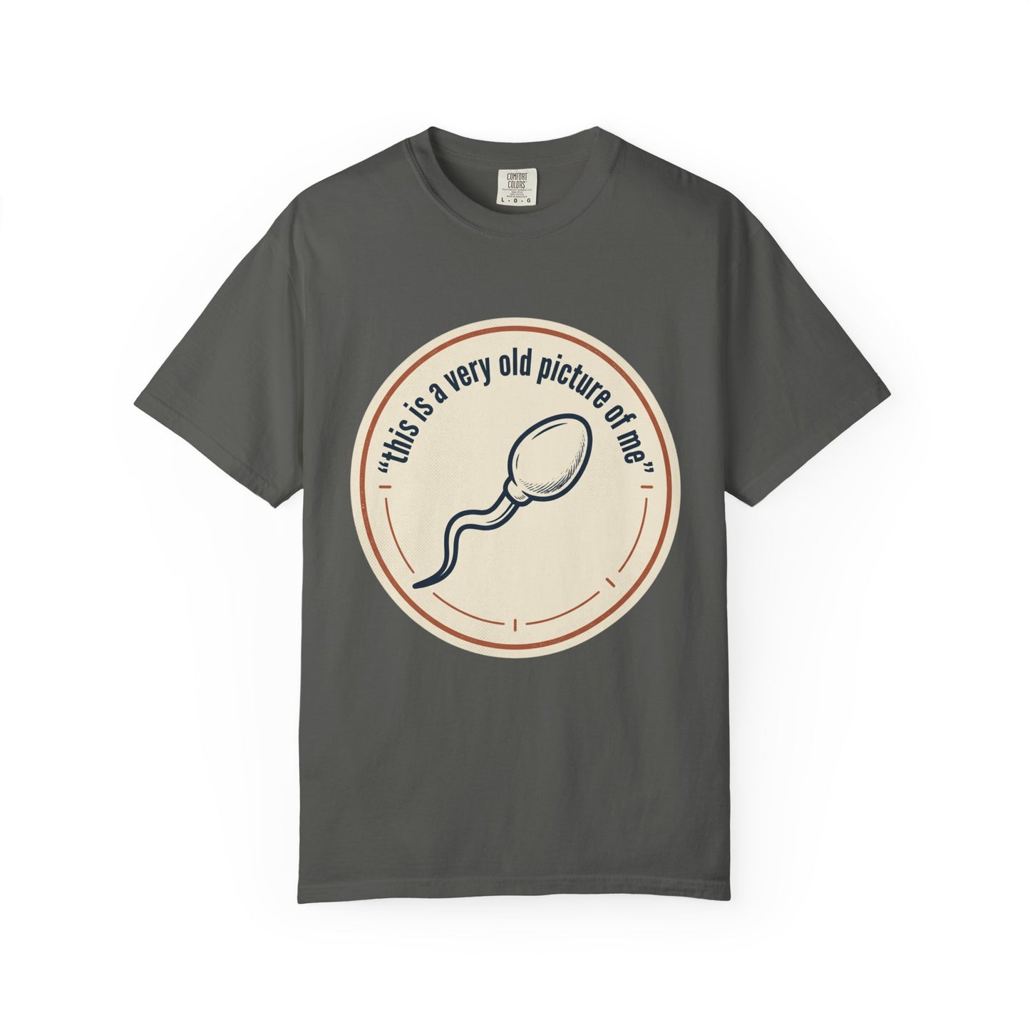 Vintage Sperm Graphic T-Shirt — "this is a very old picture of me"
