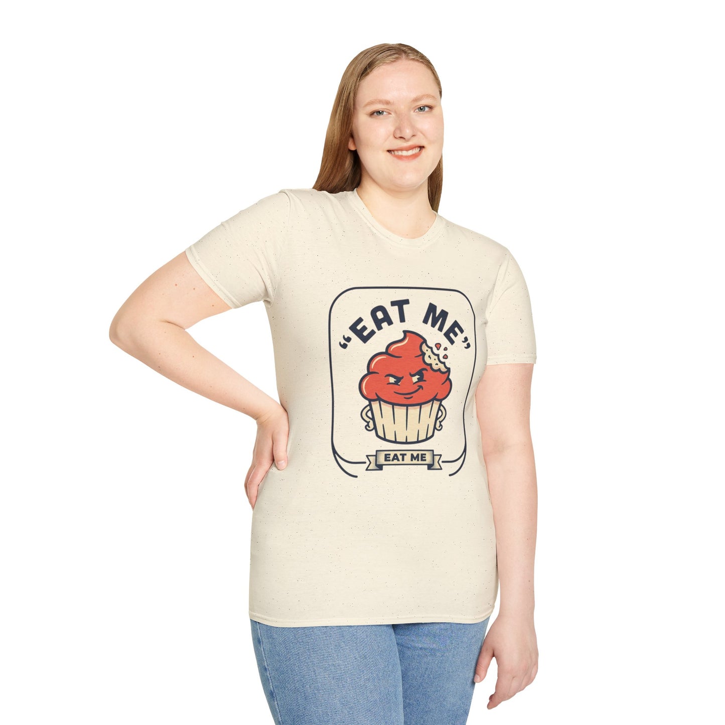 Cupcake Graphic T-Shirt — "Eat Me" Retro Dessert Tee