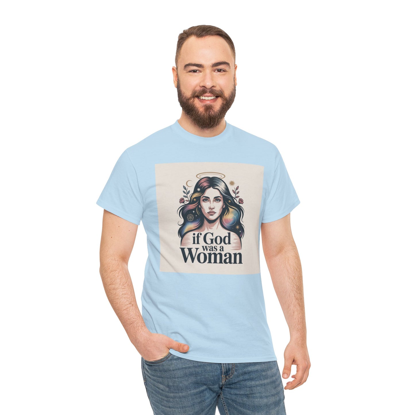 If God Was a Woman T-Shirt — Feminist Retro Portrait Tee