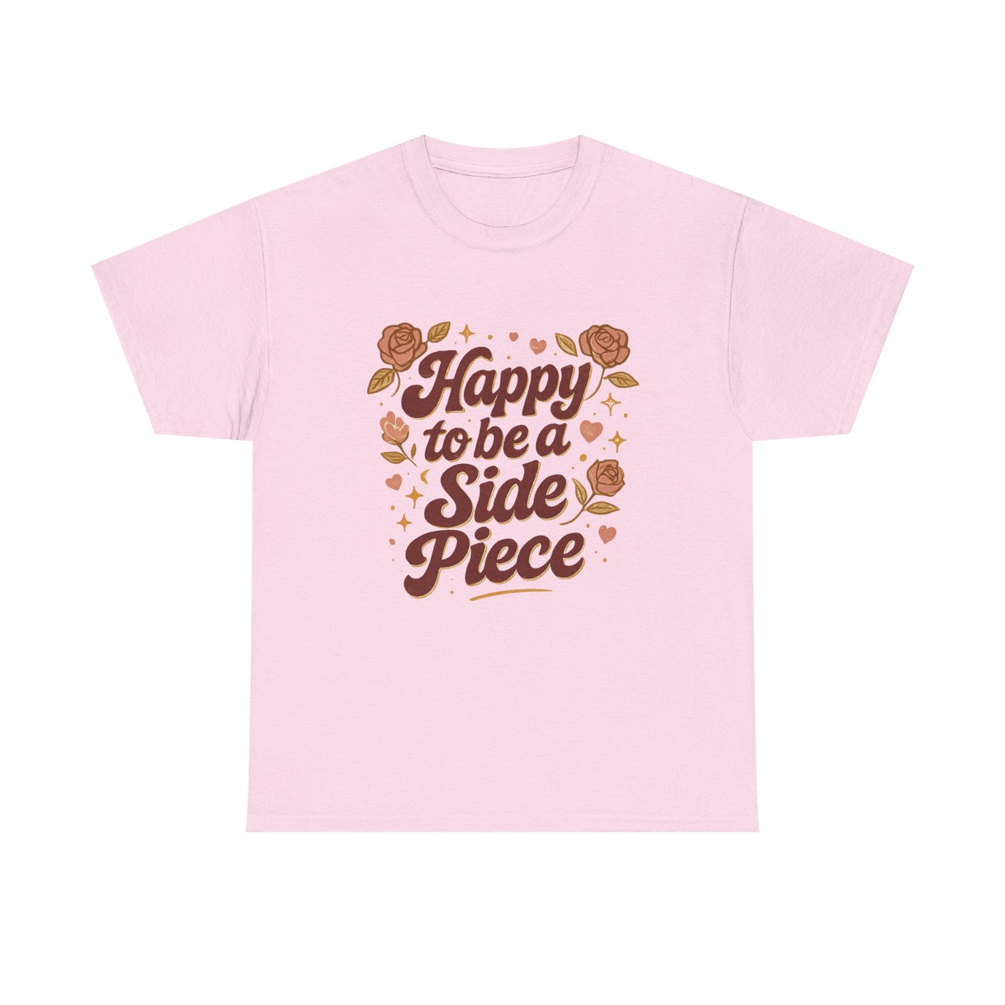 Happy to Be a Side Piece Tee — Retro Floral Statement T-Shirt