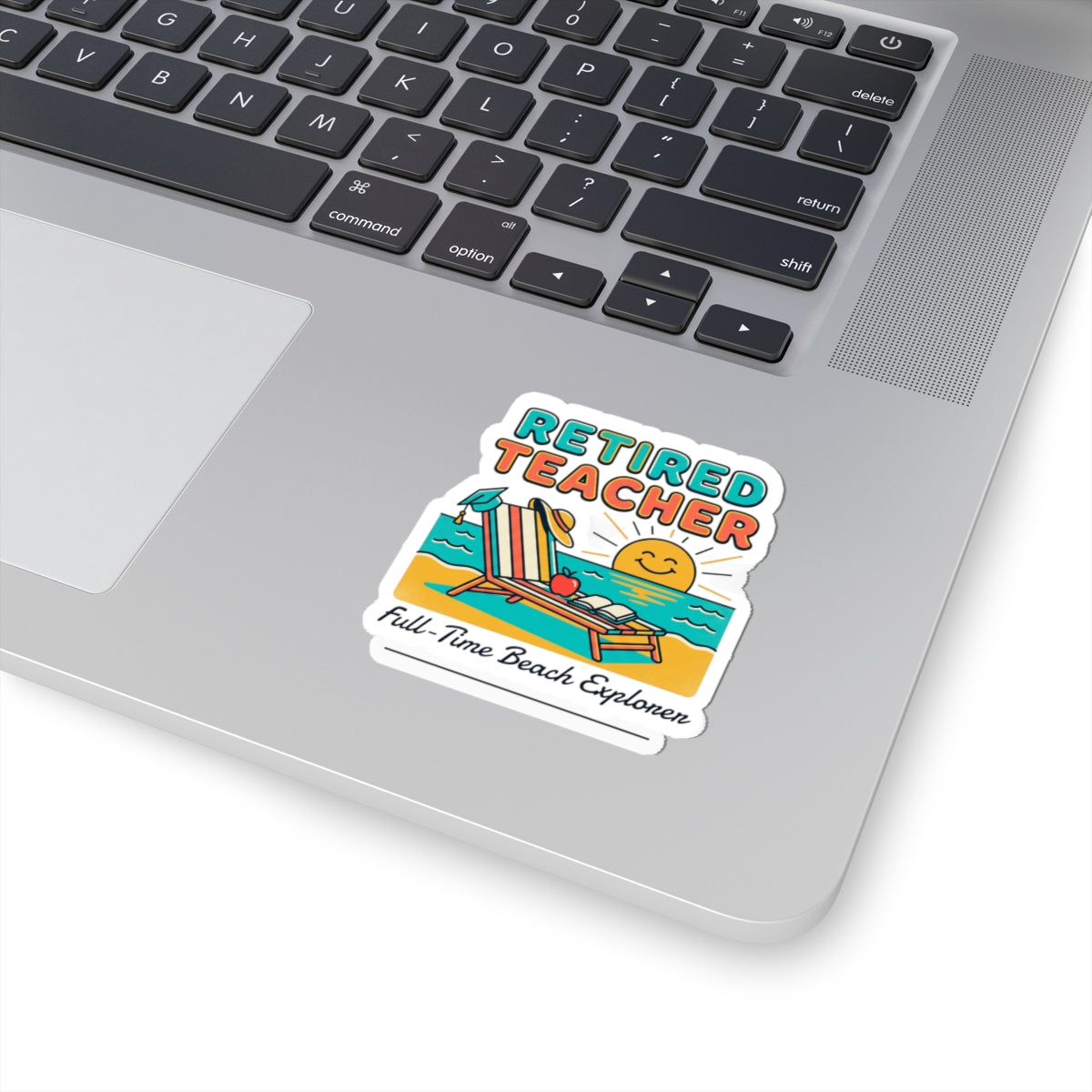 Retired Teacher Sticker | retirement, beach life, retirement milestone