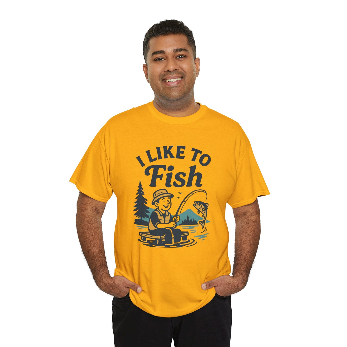 Fishing T-Shirt — "I Like to Fish" Vintage Outdoors Tee