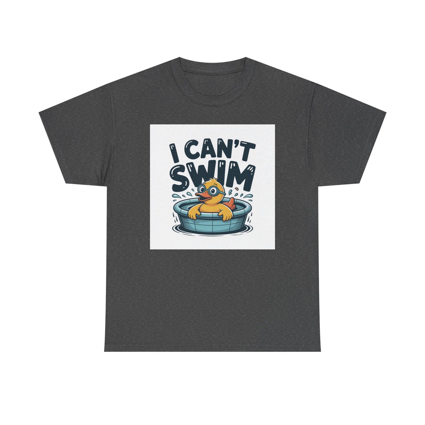 I Can't Swim Duck T-Shirt — Cute Funny Pool Float Graphic Tee