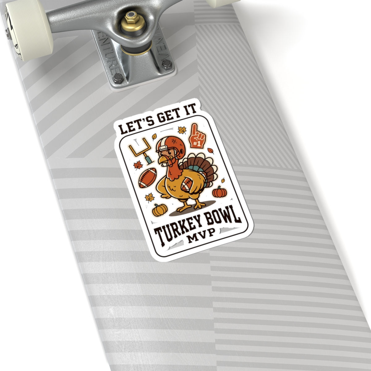 Turkey Bowl MVP Sticker | Thanksgiving football, fall turkey decal