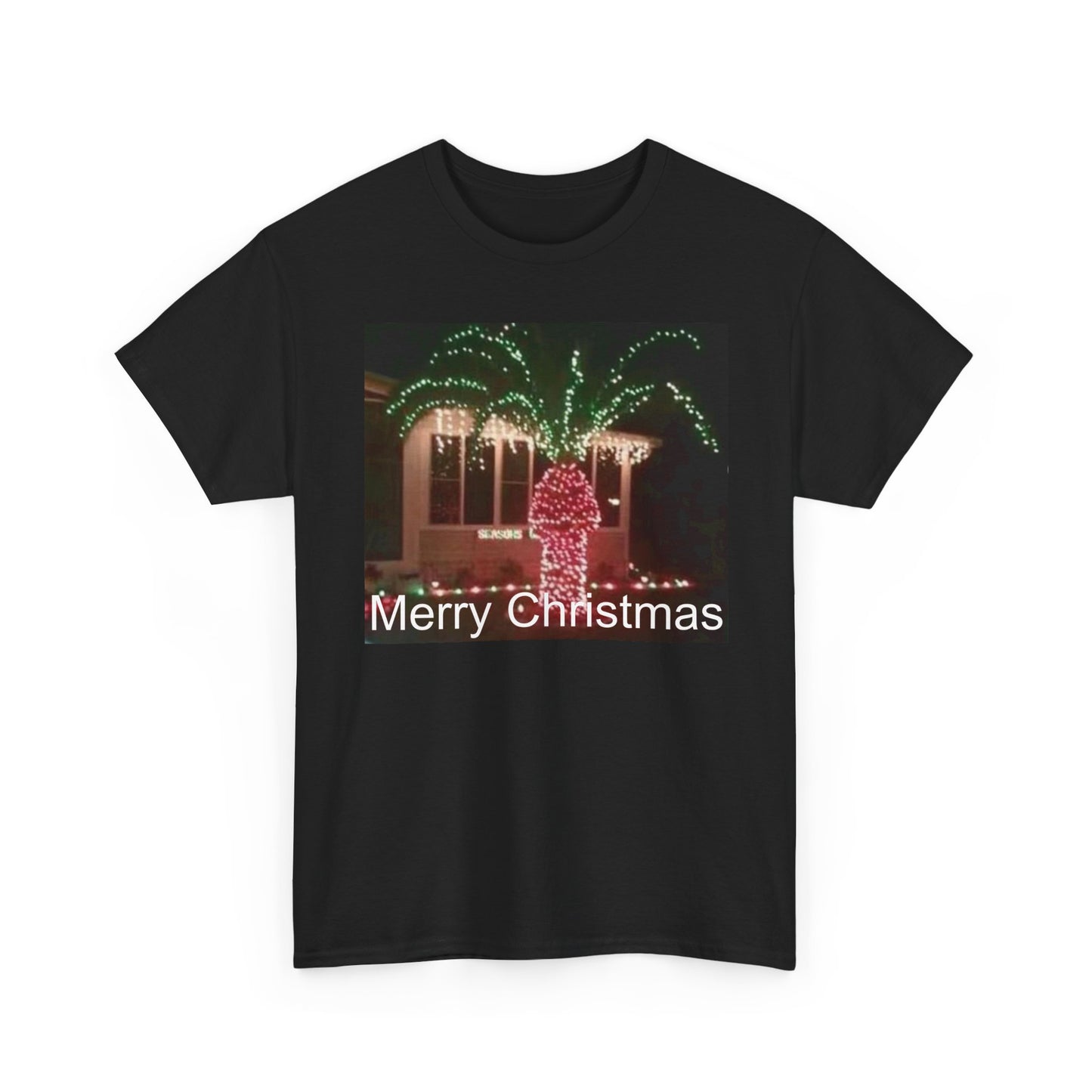 Christmas Lights Tee — 'Merry Christmas' Holiday Graphic T-Shirt Printify