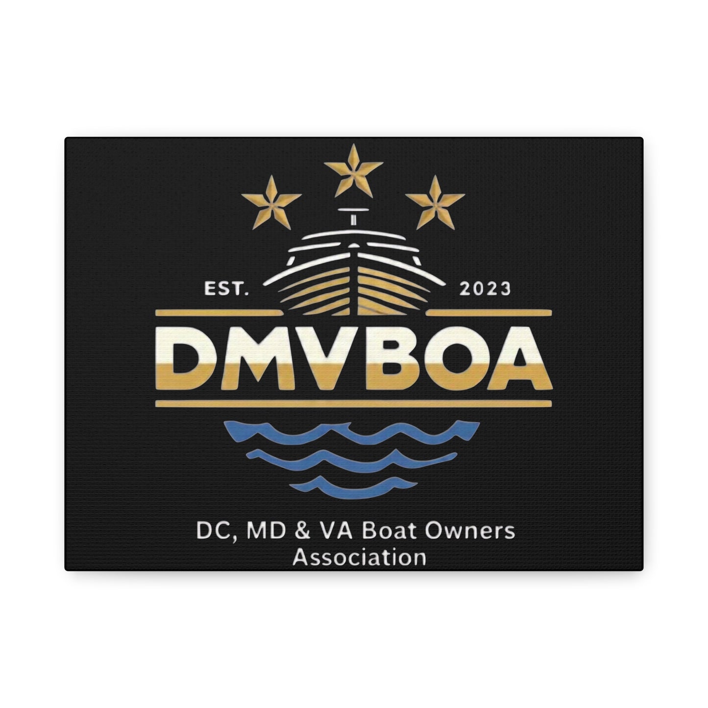 DMVBOA Canvas Wall Art — DC, MD & VA Boat Owners Association Matte Stretched Canvas