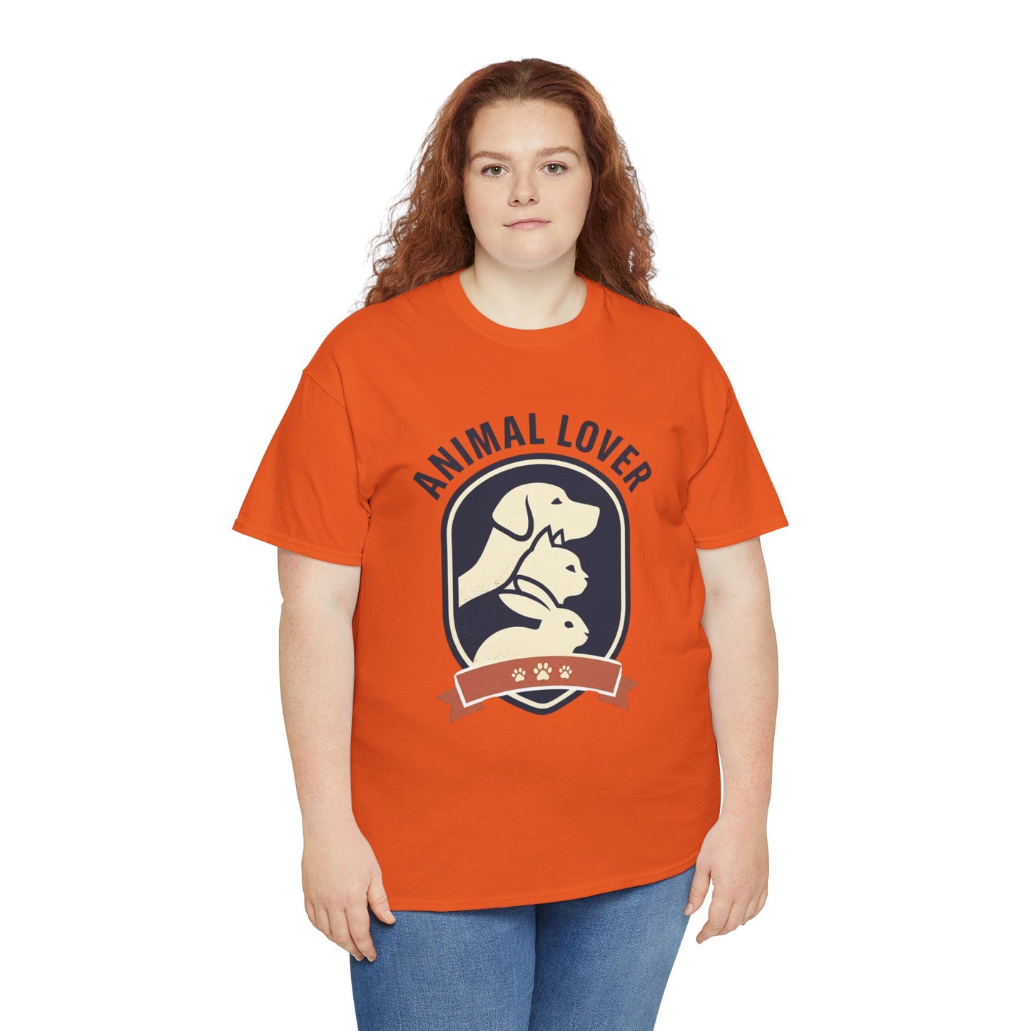 Animal Lover T-Shirt — Retro Pet Badge Tee (Dogs & Cats)