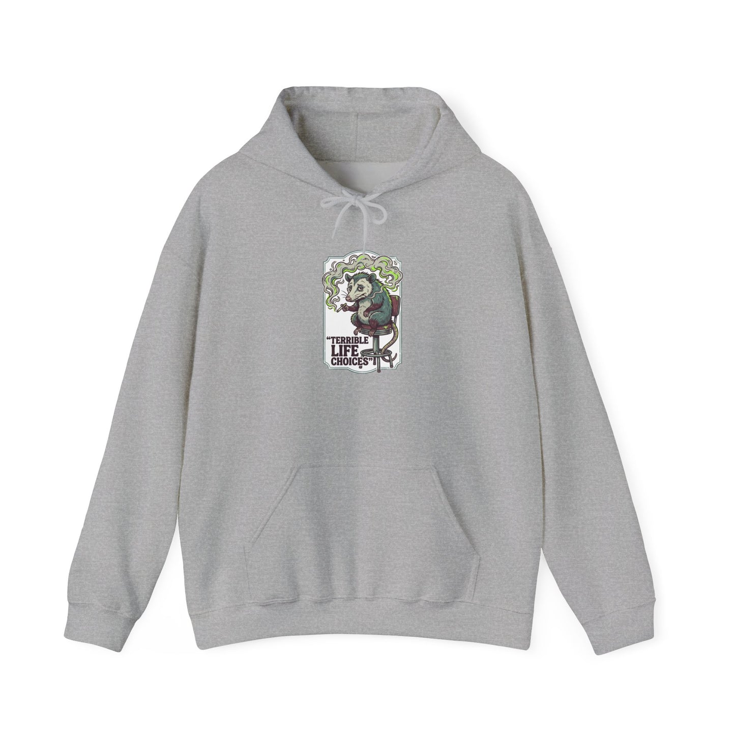 Smoking Frog Hoodie | absurdist animal, ironic alt meme sweatshirt