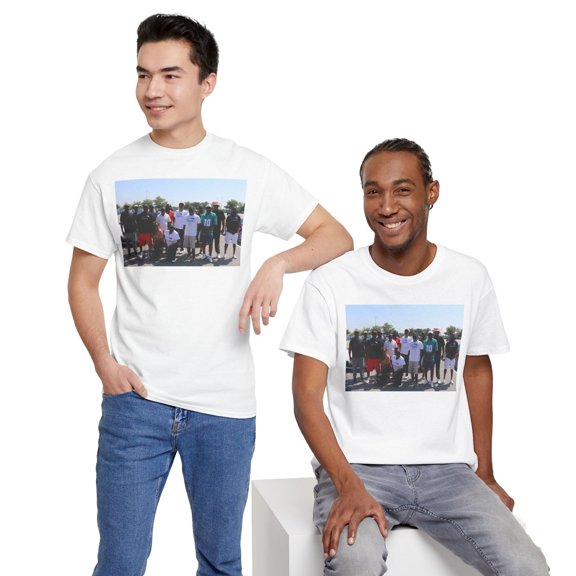 C-RYDERZ Group Photo Custom Tee — Personalized Reunion & Team Picture Shirt Printify