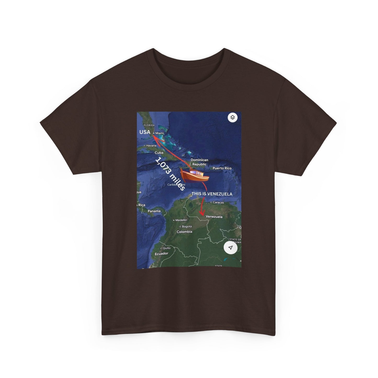 Weather Radar Tee — Tropical Storm Tracking Map Graphic Shirt Printify