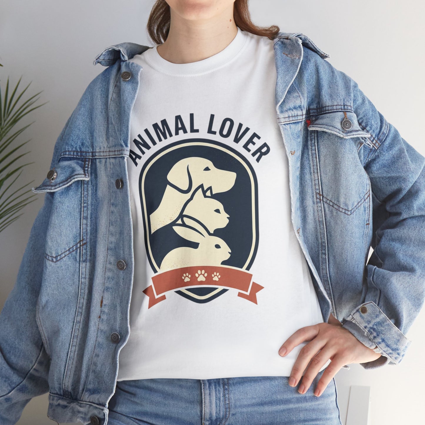 Animal Lover T-Shirt — Retro Pet Badge Tee (Dogs & Cats)