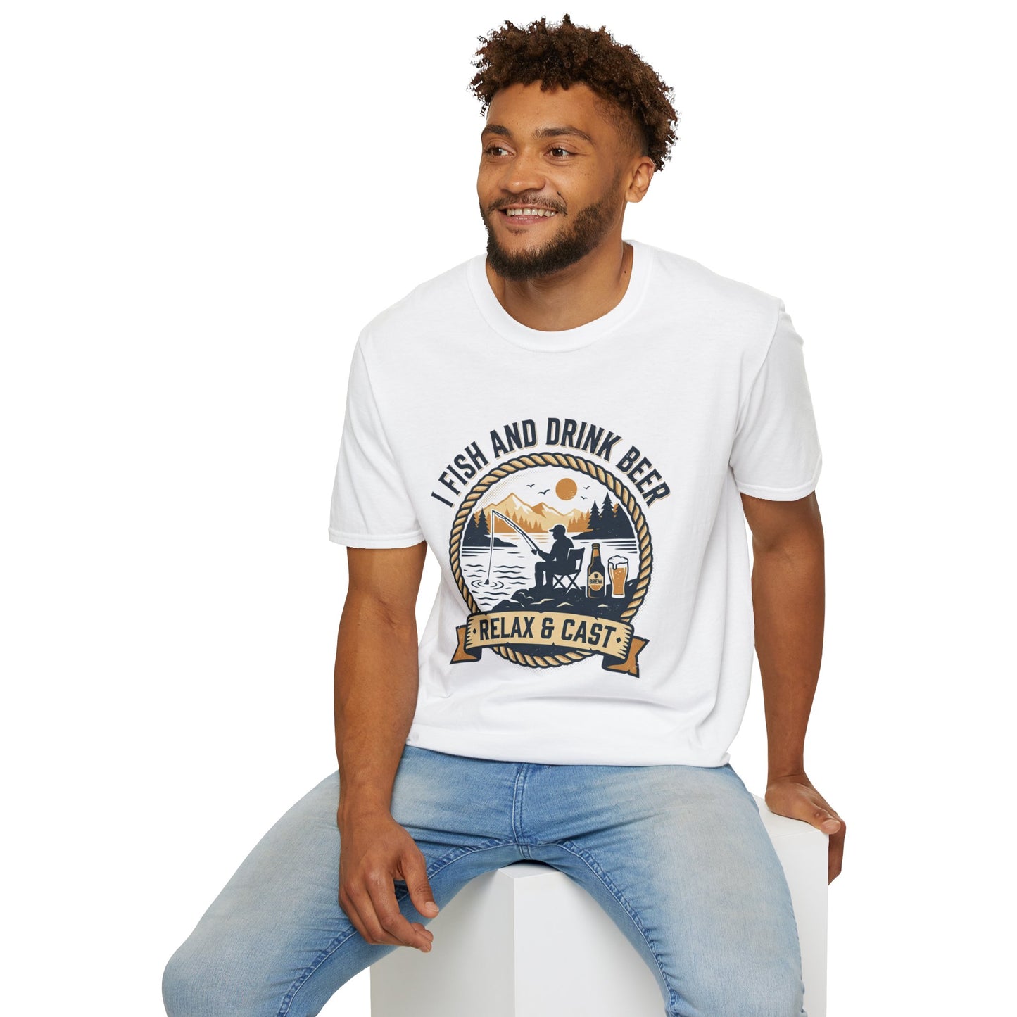 Fishing & Beer T-Shirt — "I Fish and Drink Beer" Relax & Cast Graphic Tee
