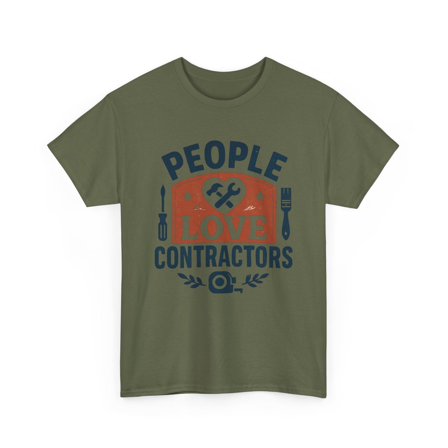 Contractor T-Shirt – "People Love Contractors" Graphic Tee Printify